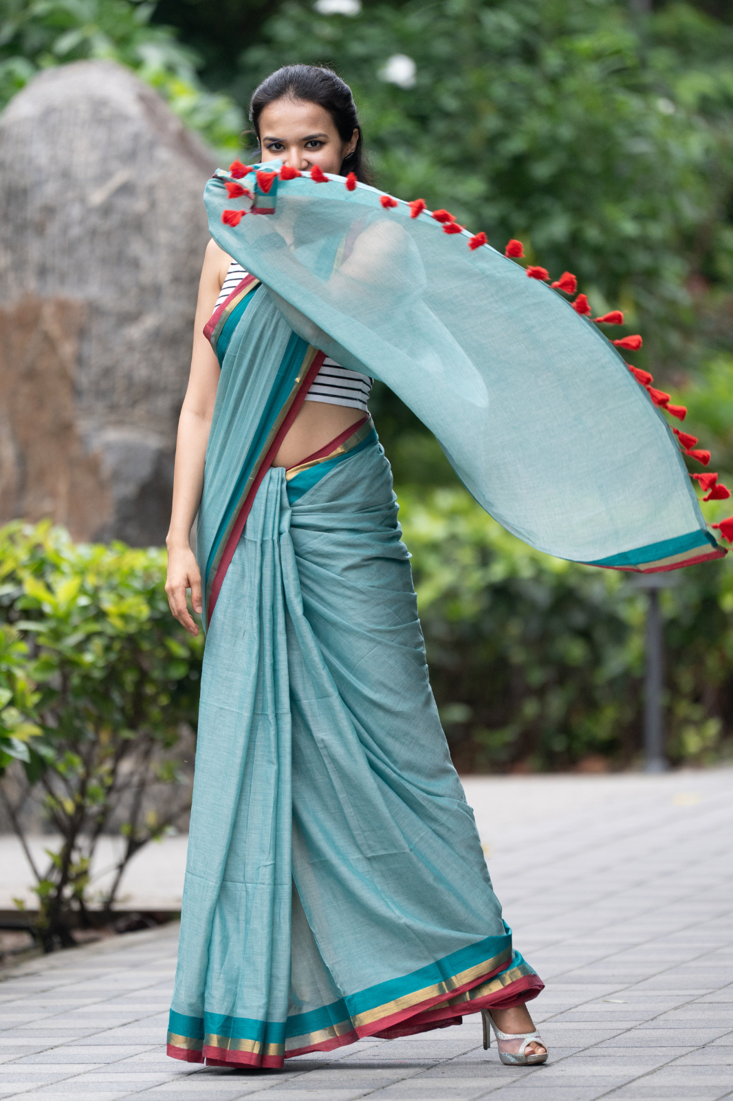 Neelanjali (Mul Mul Cotton Saree)