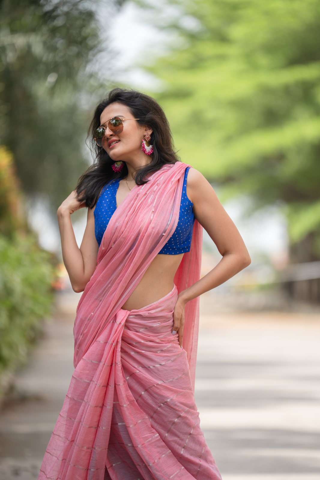 The Luminary (Mul Mul Cotton Saree)