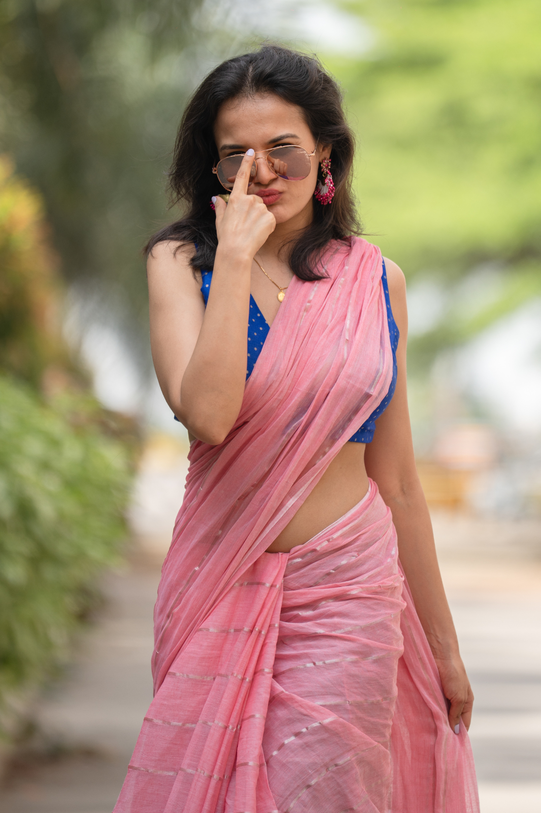 The Luminary (Mul Mul Cotton Saree)