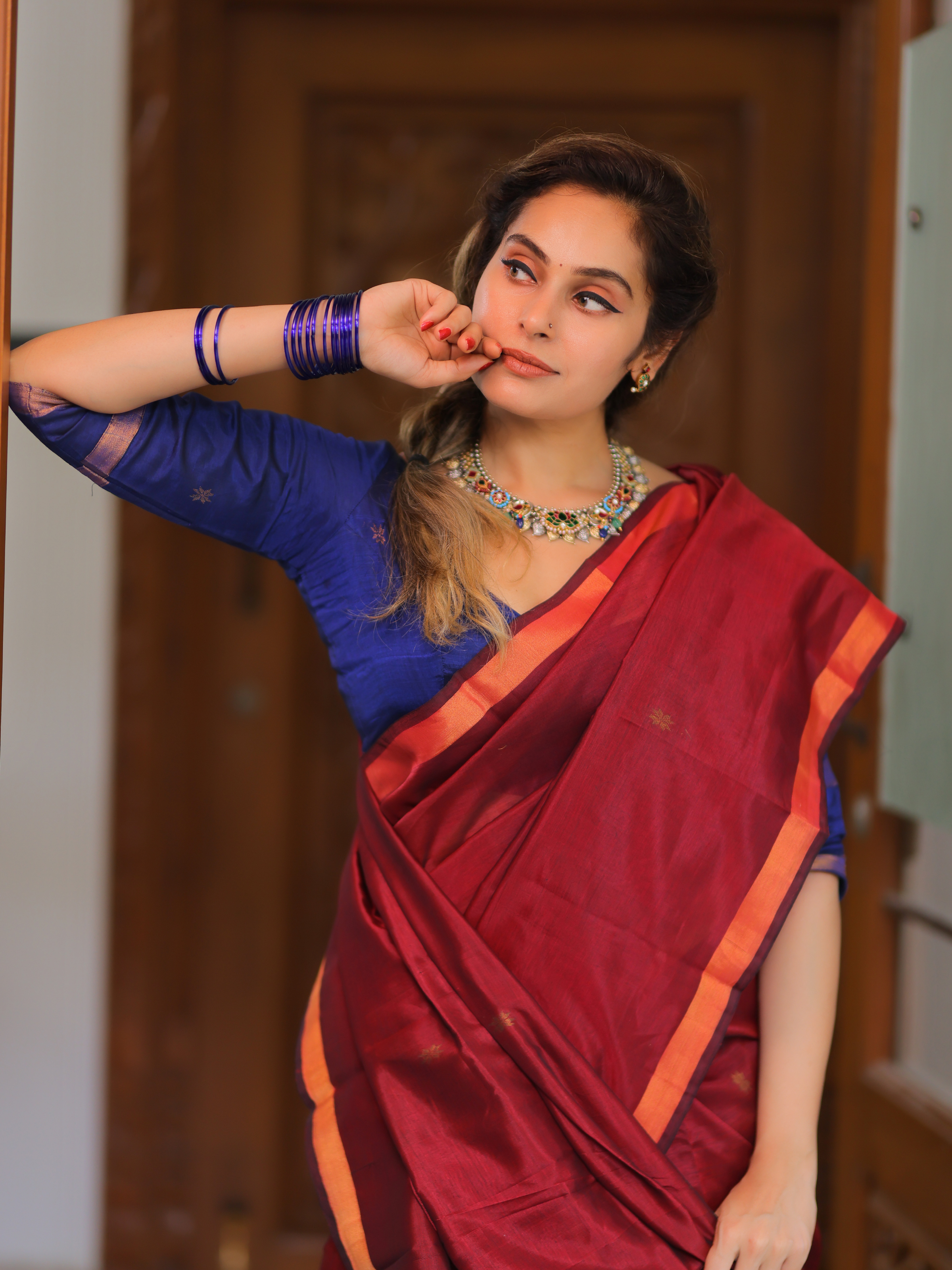 Durgavati (Pure Pattu Saree Handwoven)