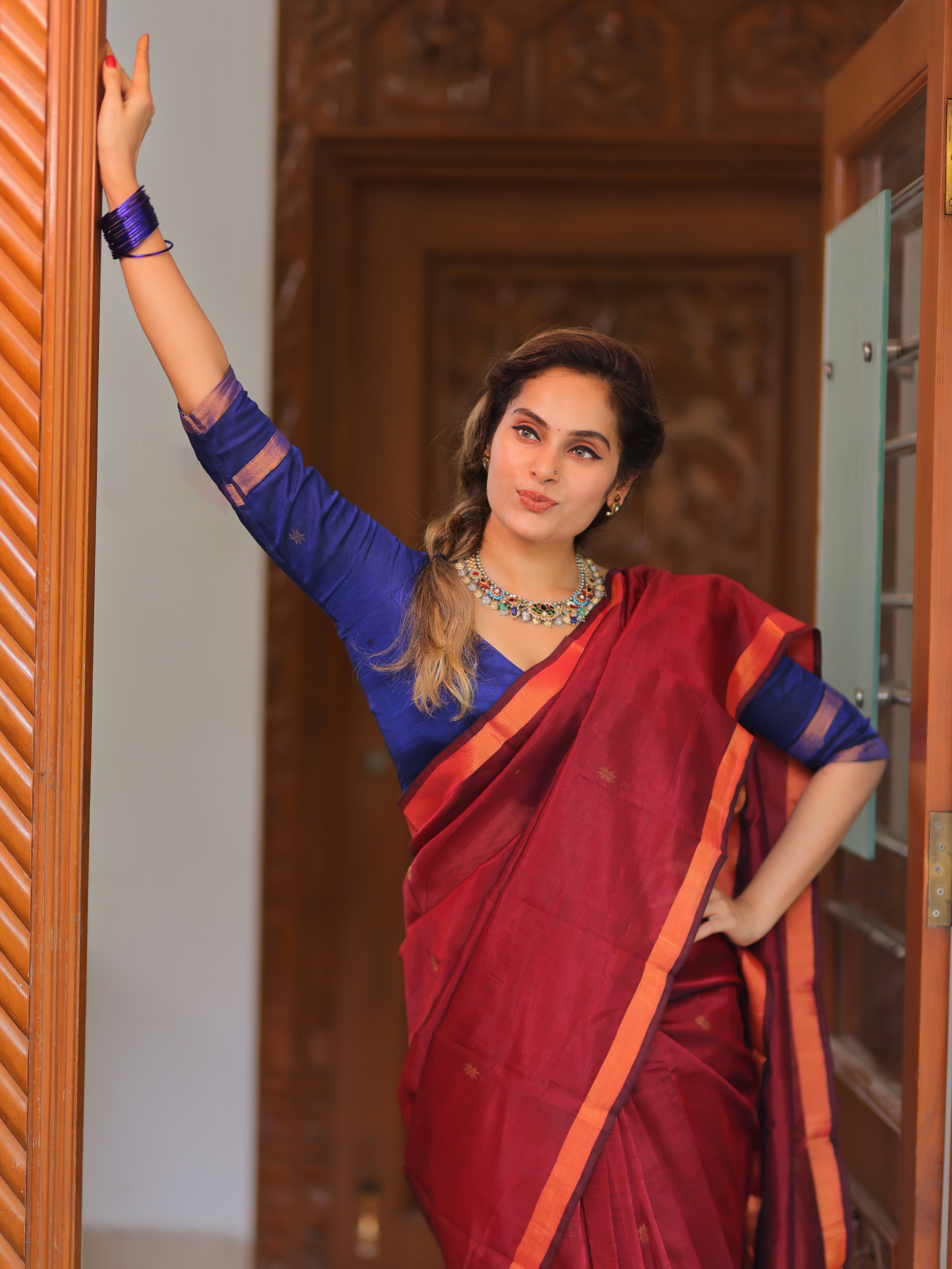 Durgavati (Pure Pattu Saree Handwoven)