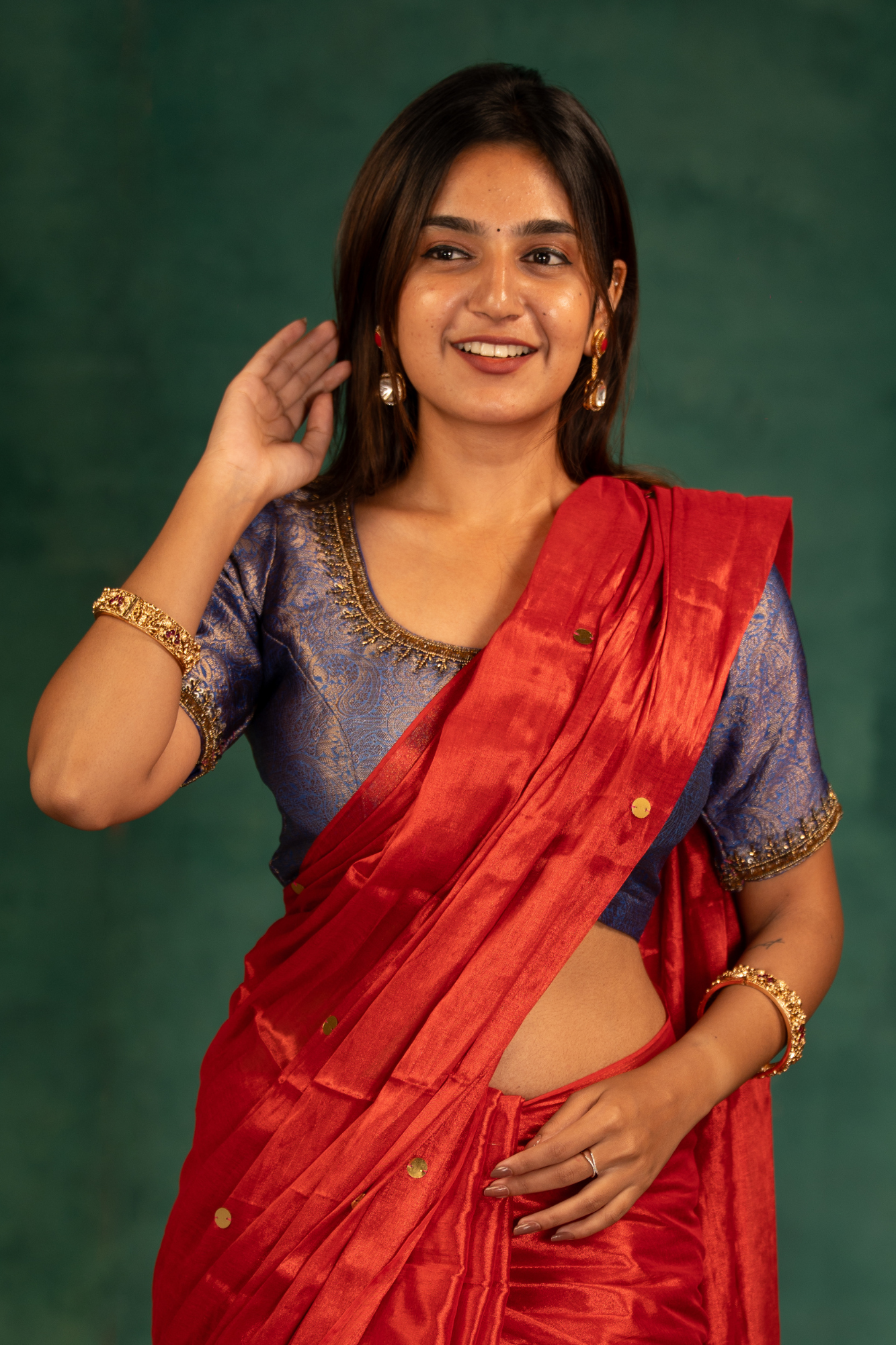 Ruby Radiance (Tissue Mul Cotton Saree)