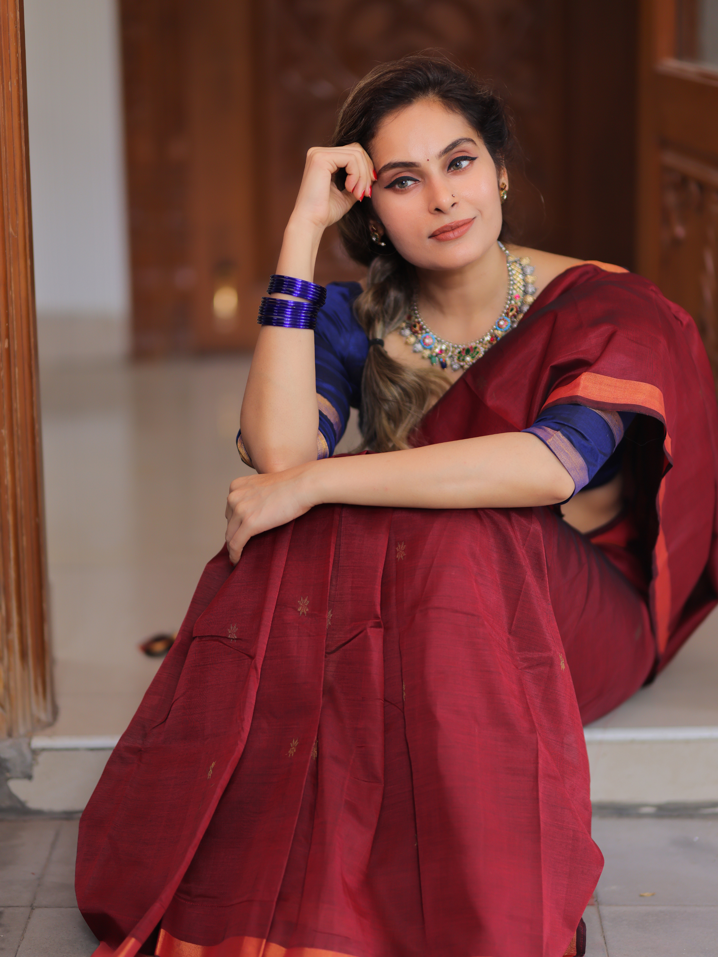 Durgavati (Pure Pattu Saree Handwoven)