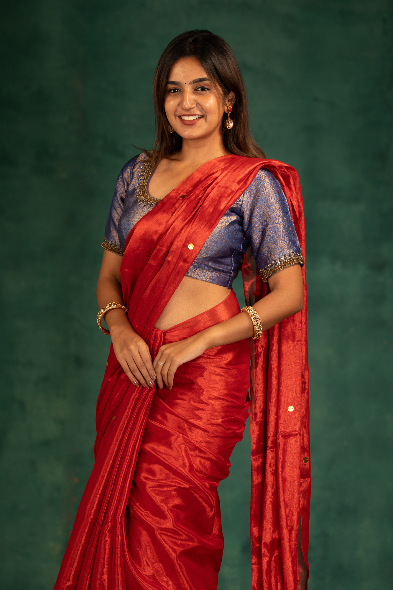 Ruby Radiance (Tissue Mul Cotton Saree)