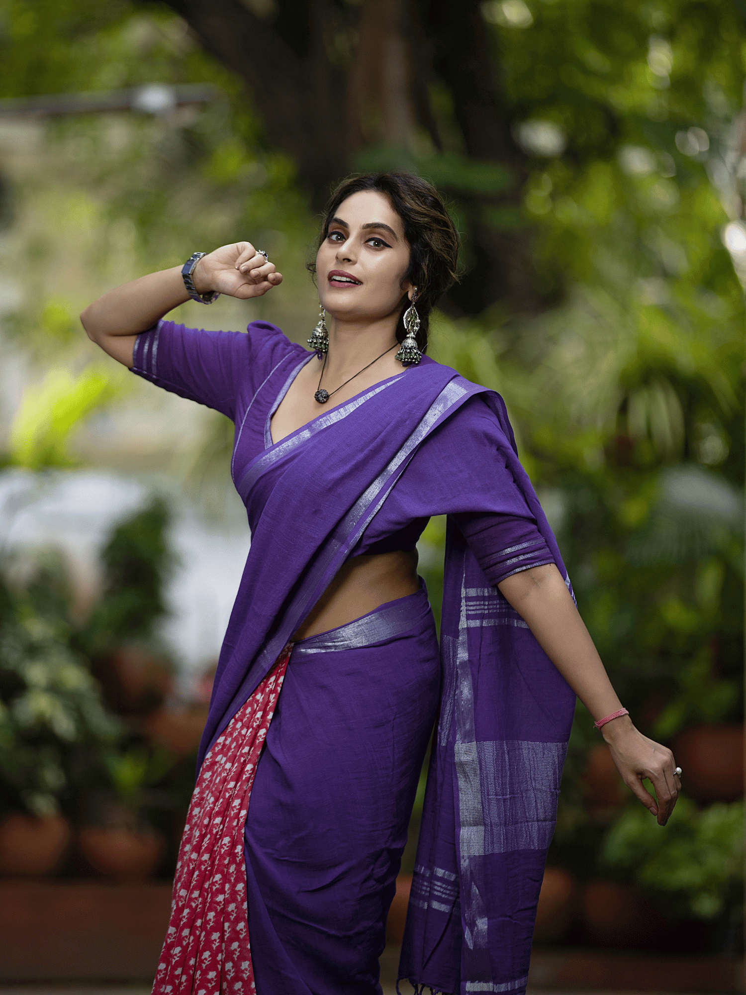 Gulabi Petha (Saree + Unstitched Blouse Piece)