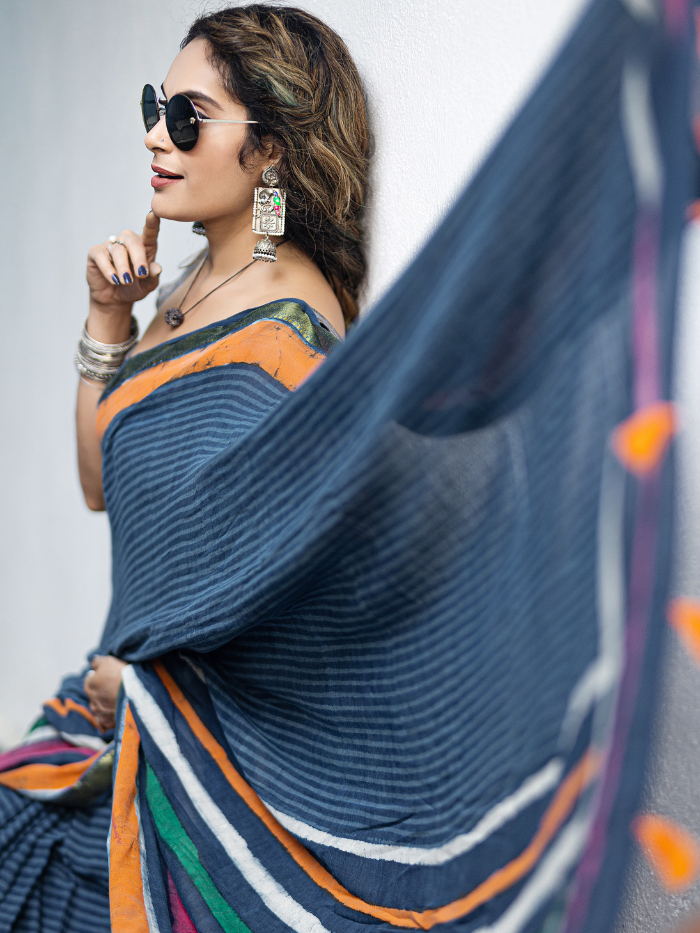 Satrangi (Pure Mul Cotton Saree)