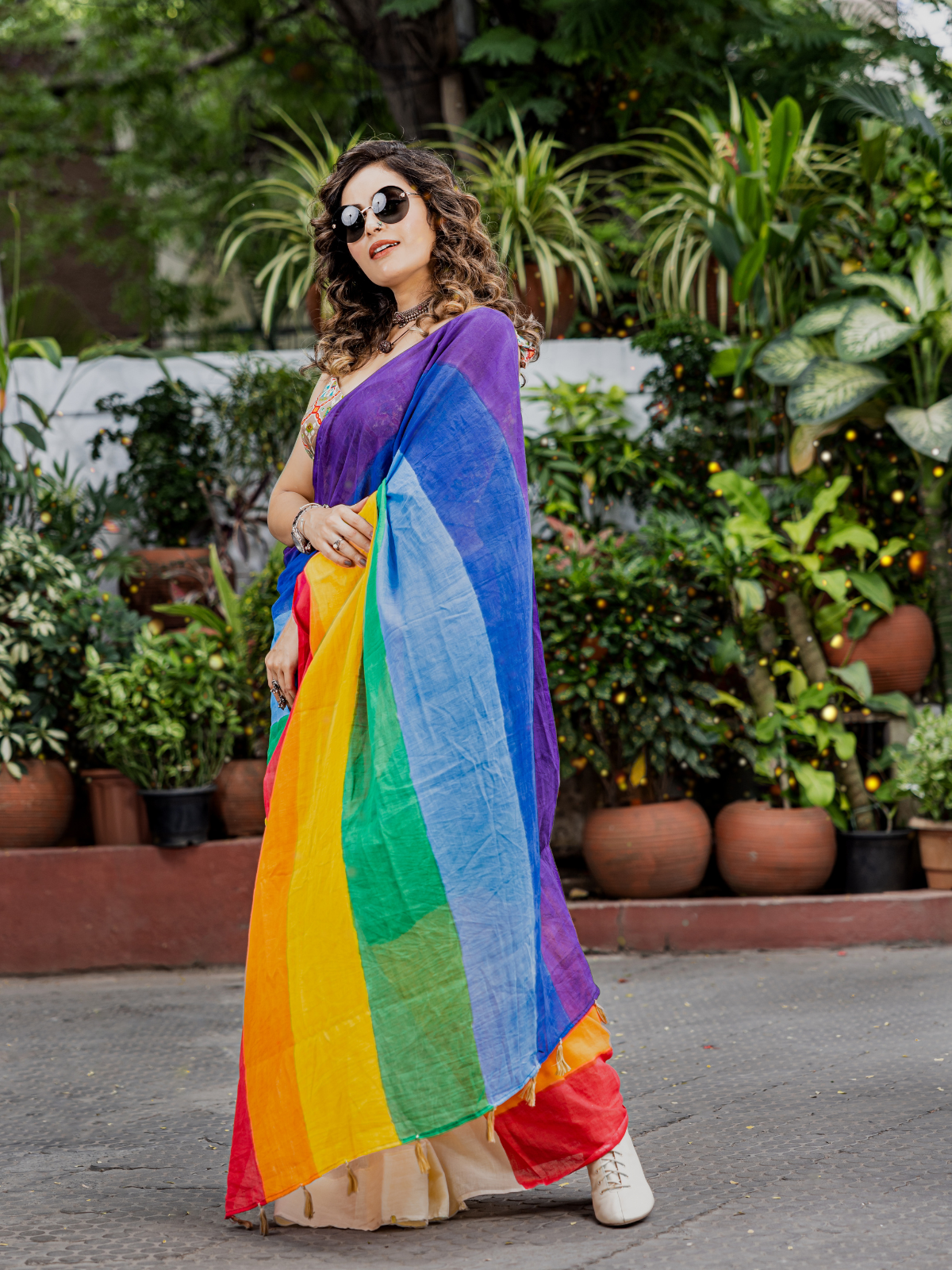 Rainbow (Pure Mul Cotton Saree)