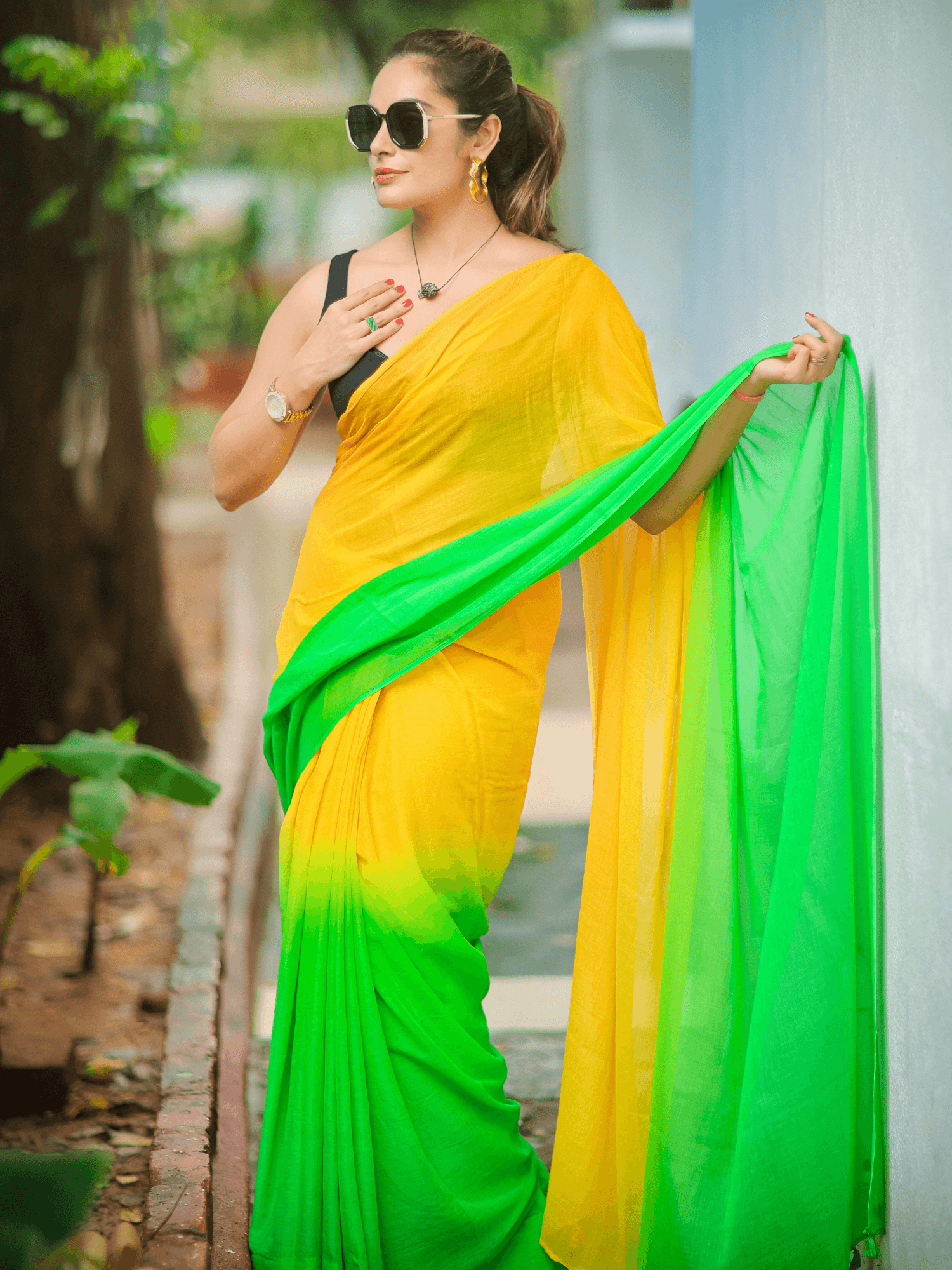 Citrus (Pure Mul Cotton Saree)