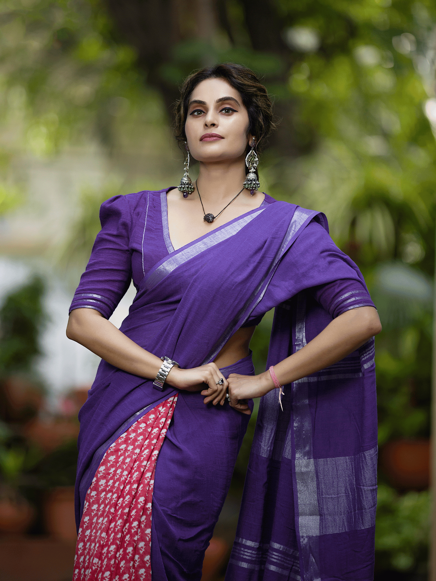 Gulabi Petha (Saree + Unstitched Blouse Piece)