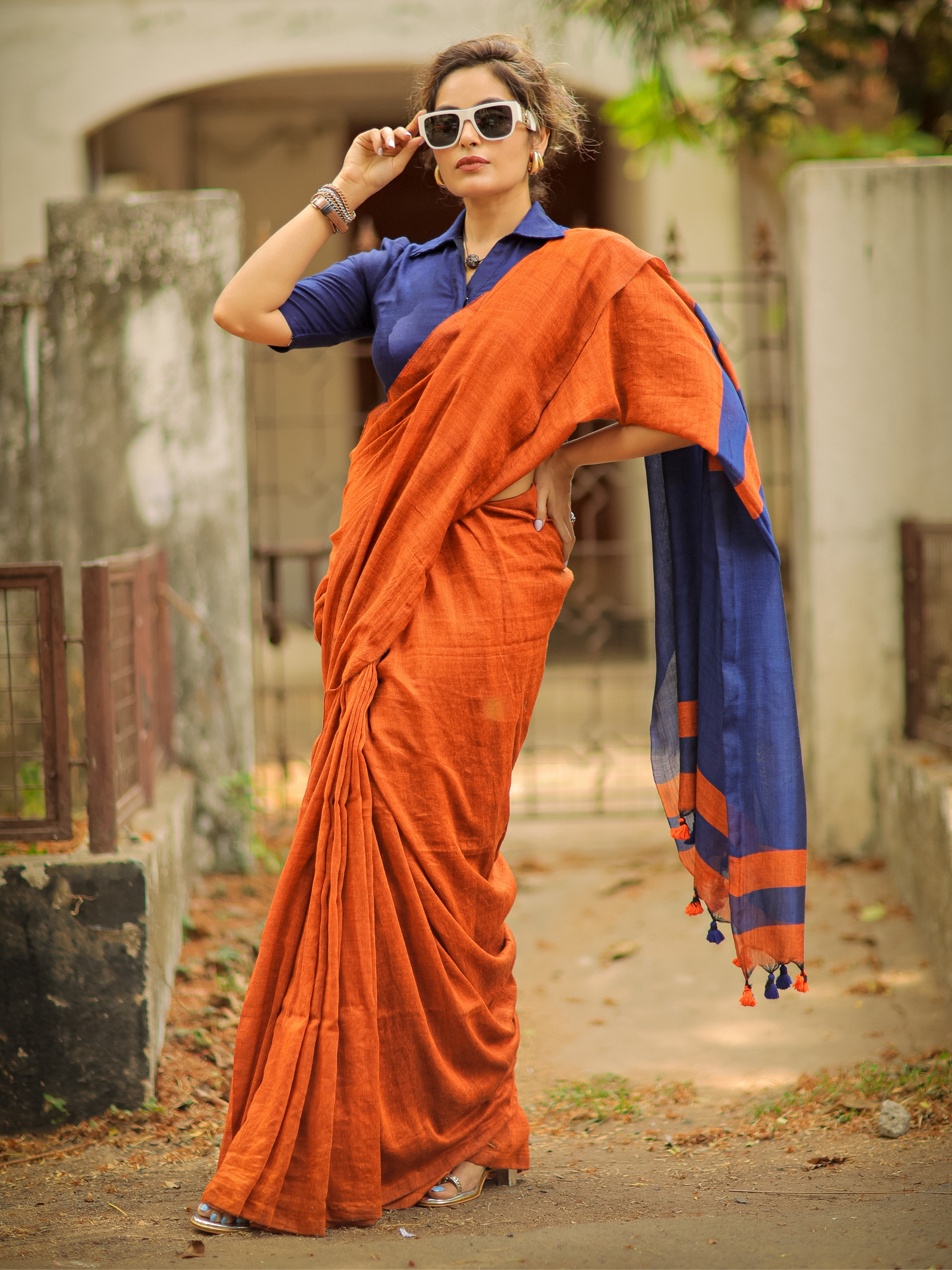 Phoenix Fire (Soft Cotton Saree)