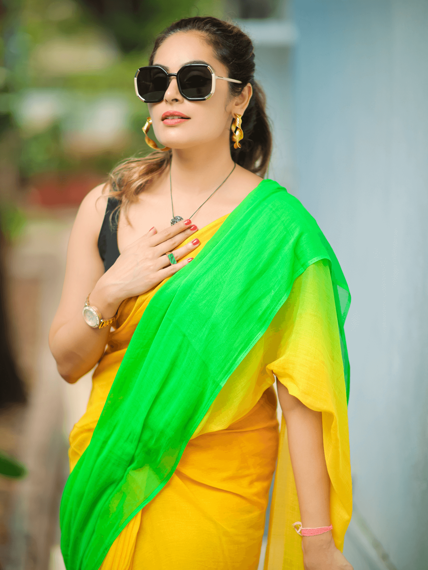 Citrus (Pure Mul Cotton Saree)