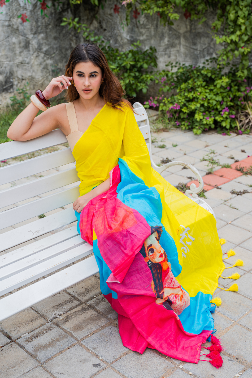 Gola Glow Pop (Mul Cotton Saree)