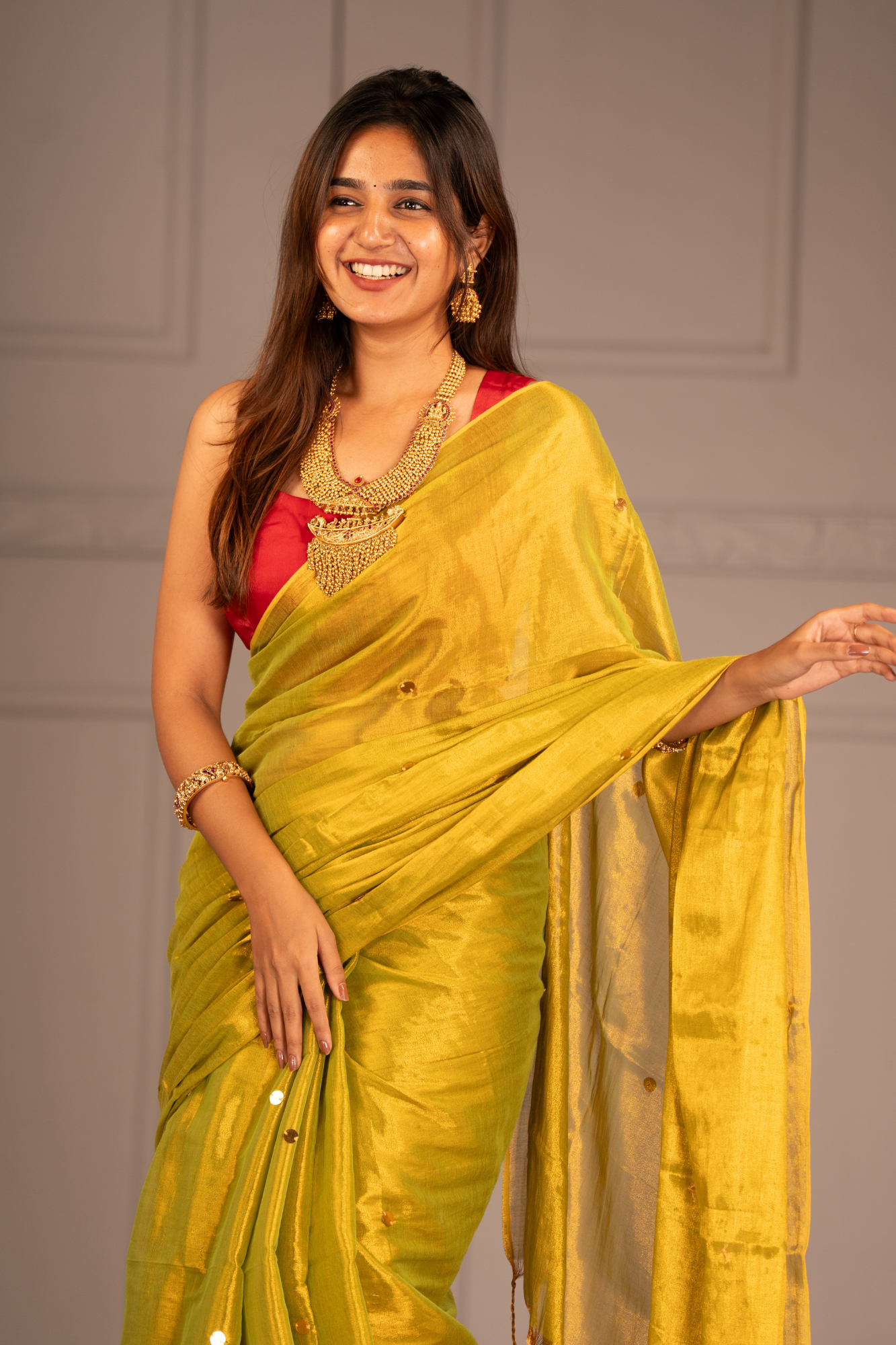 Sunbeam Glow (Tissue Mul Cotton Saree)