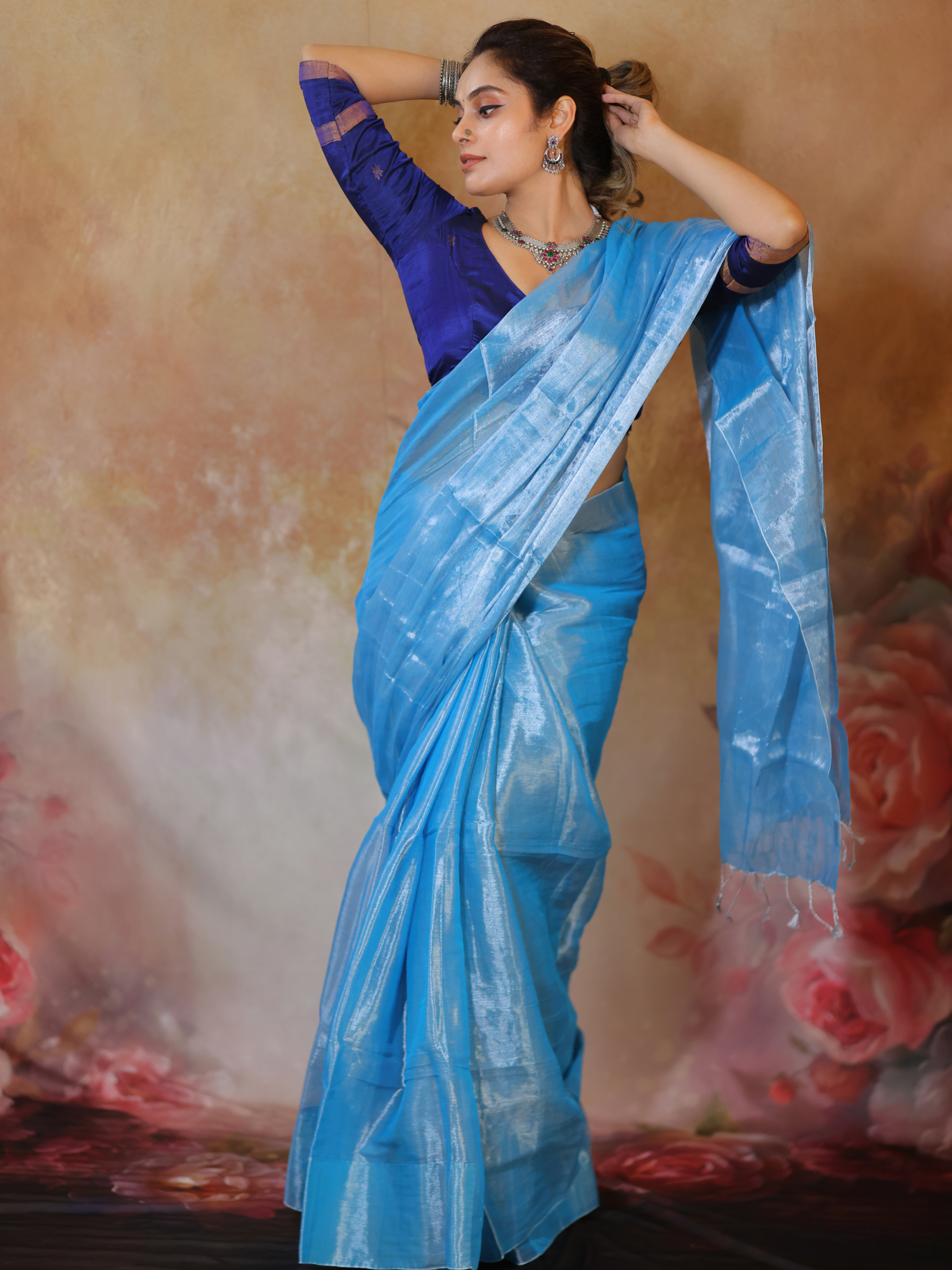 Swarna Dhara (Tissue Mul Saree)