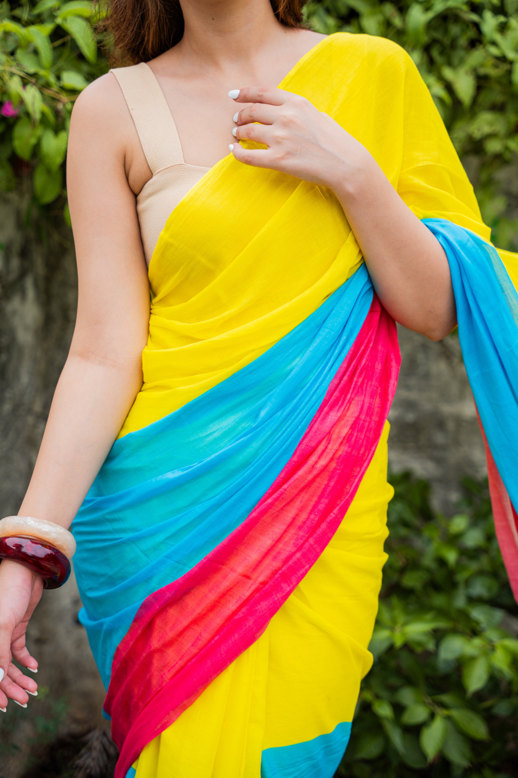 Gola Glow Pop (Mul Cotton Saree)
