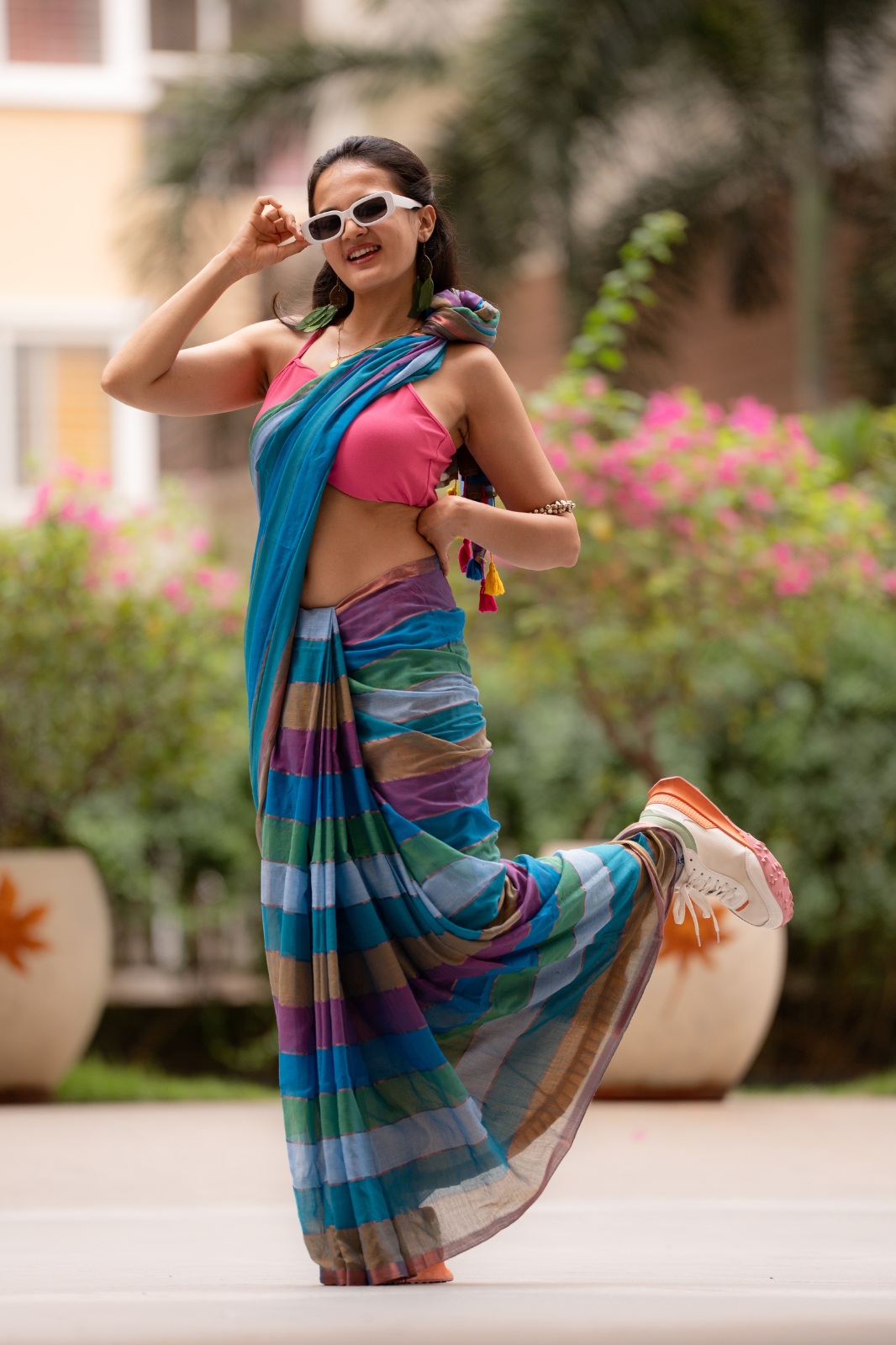 The Trailblazer (Mul Mul Cotton Saree)