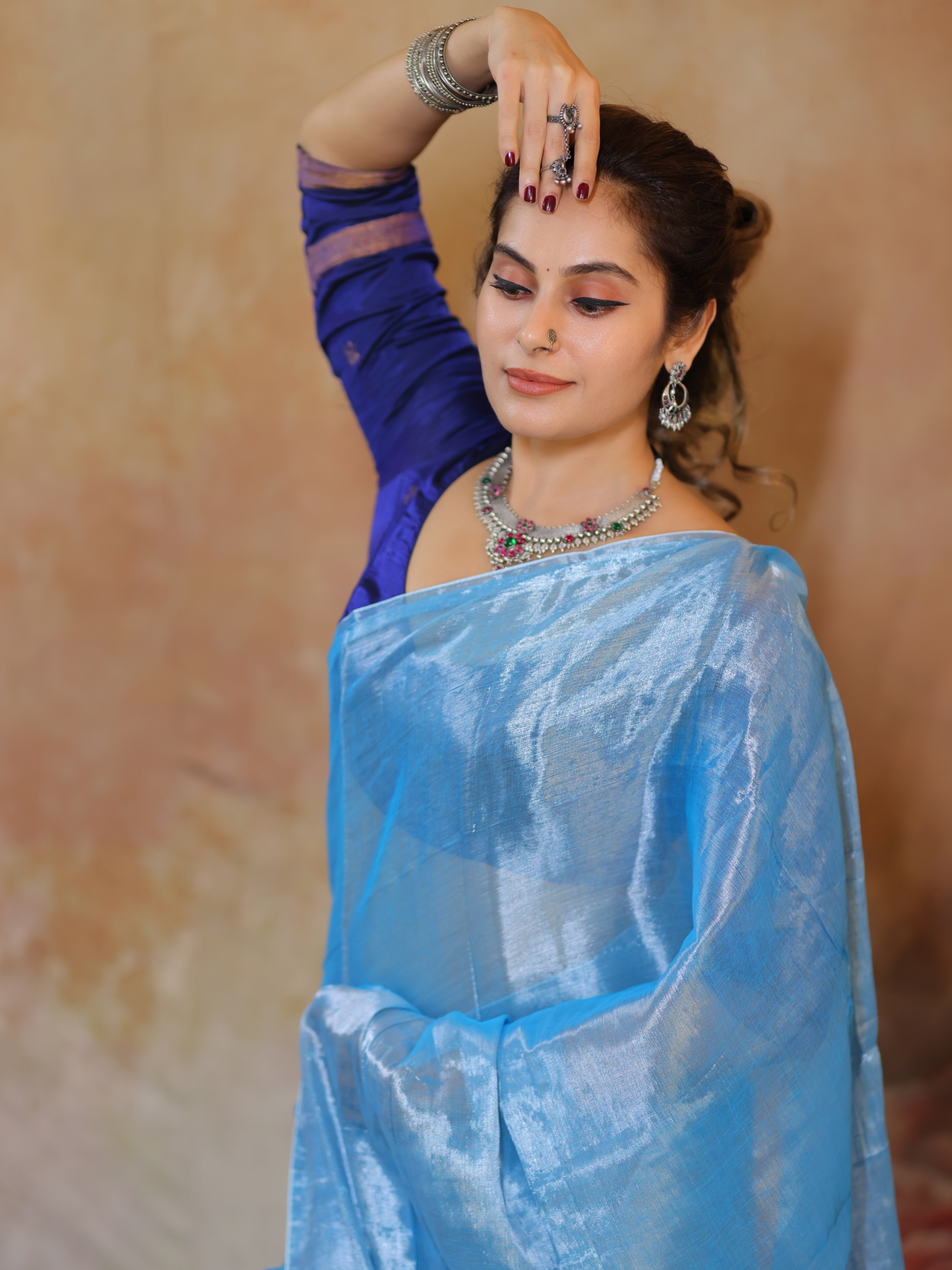 Swarna Dhara (Tissue Mul Saree)