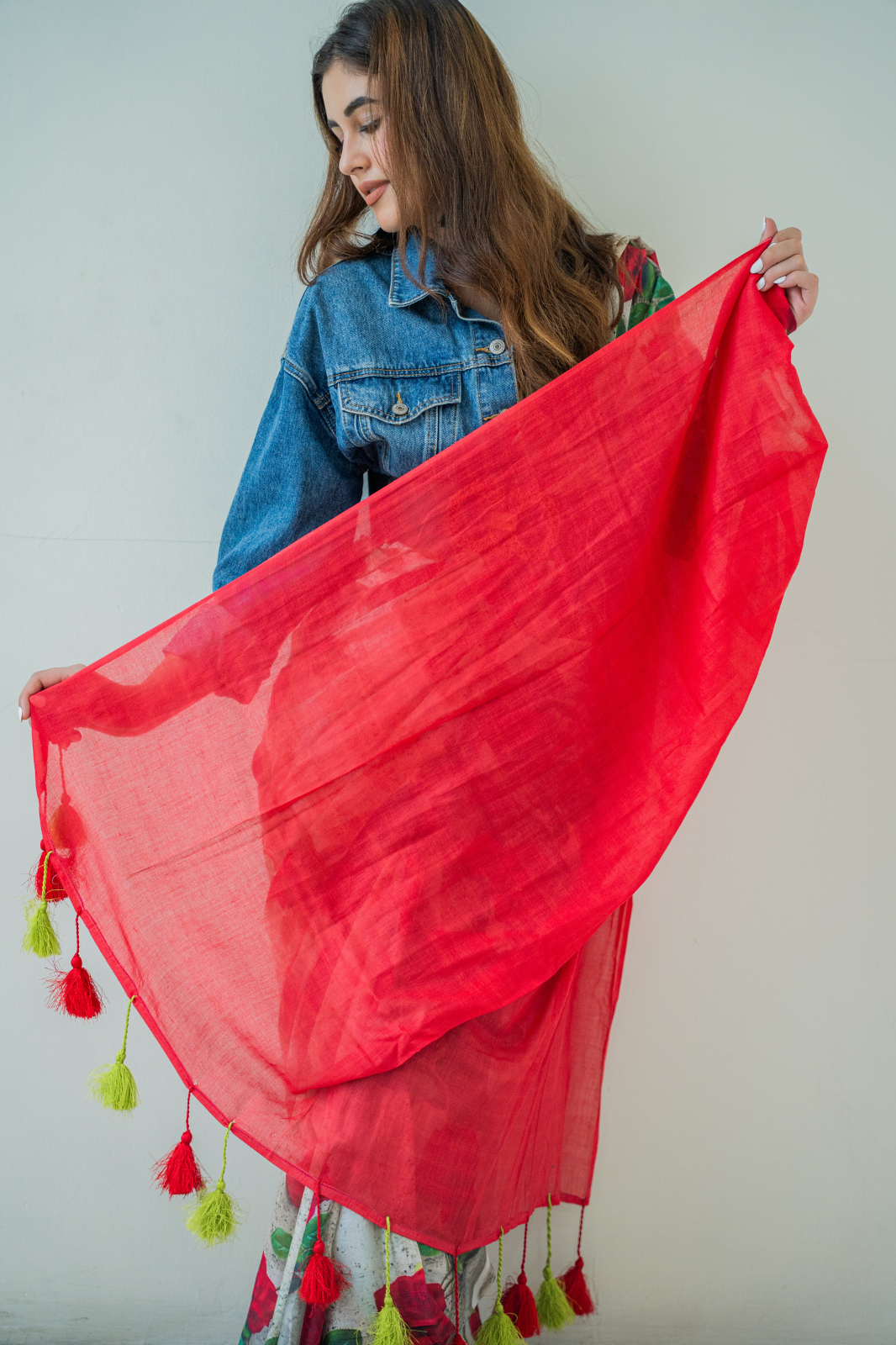 Rosa Rebellion Pop (Mul Cotton Saree)