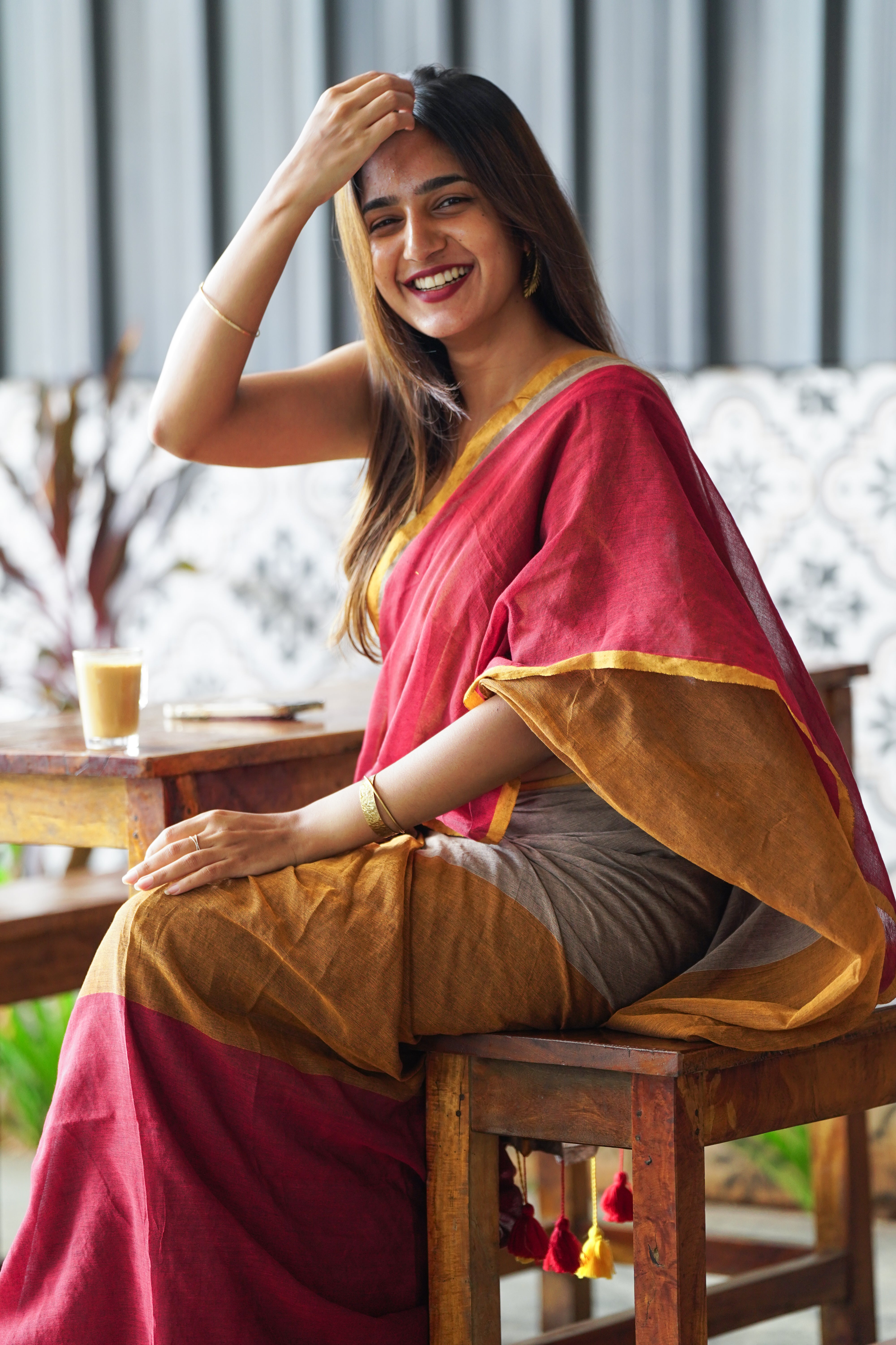 Rustic Glow (Mul Cotton Saree)