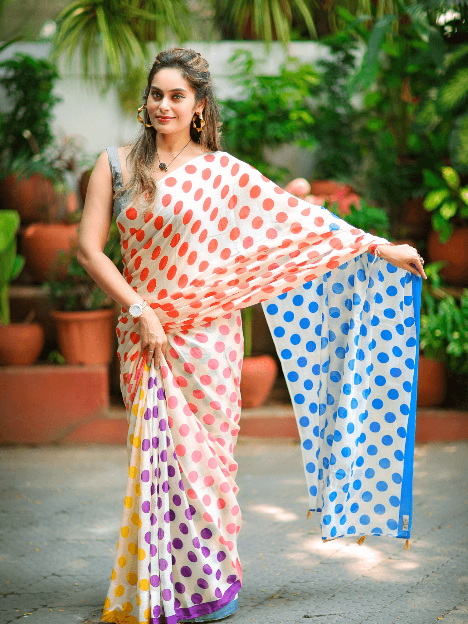 Bindiya (Pure Mul Cotton Saree)