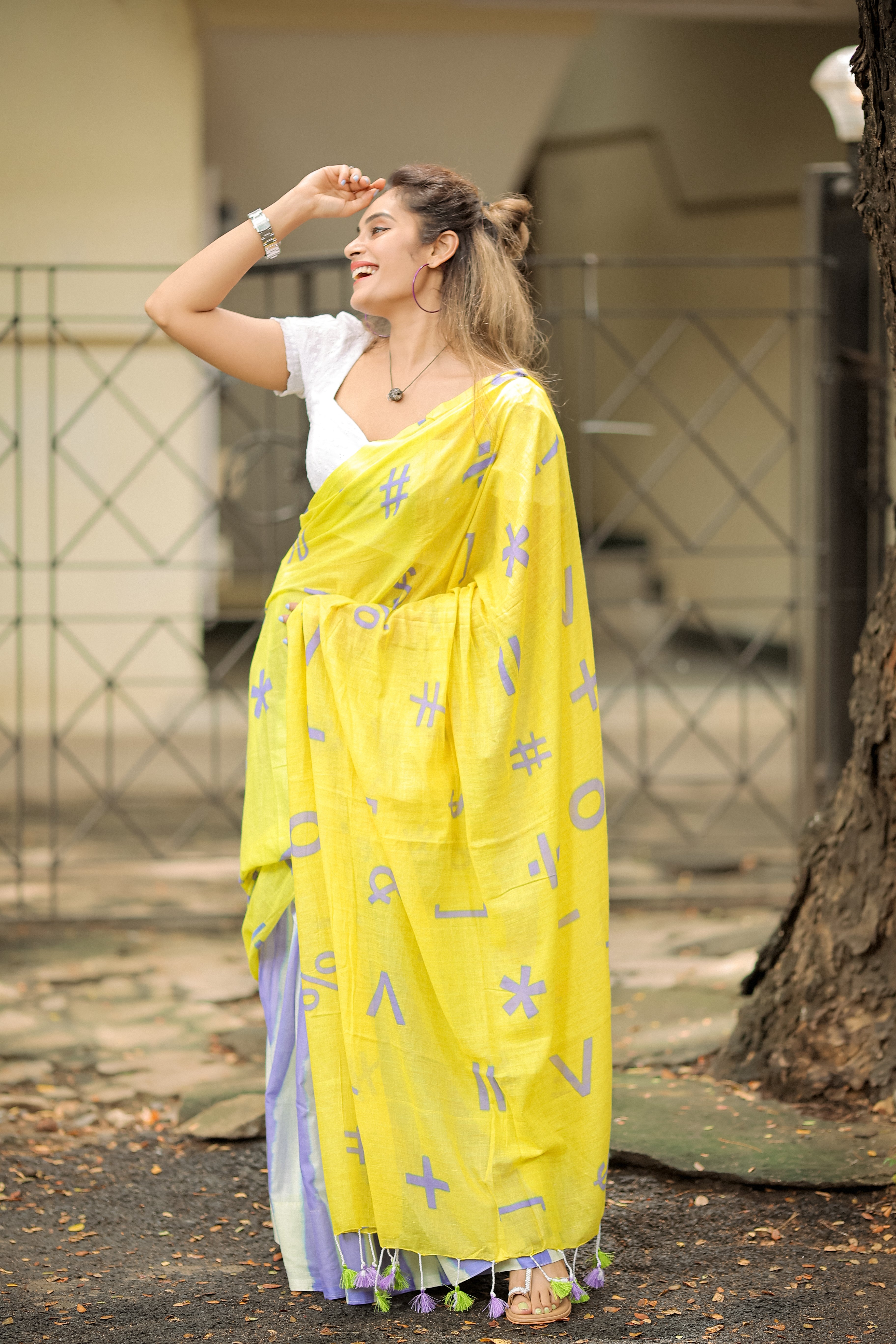 Winged Wonder (Mul Mul Printed Sarees)