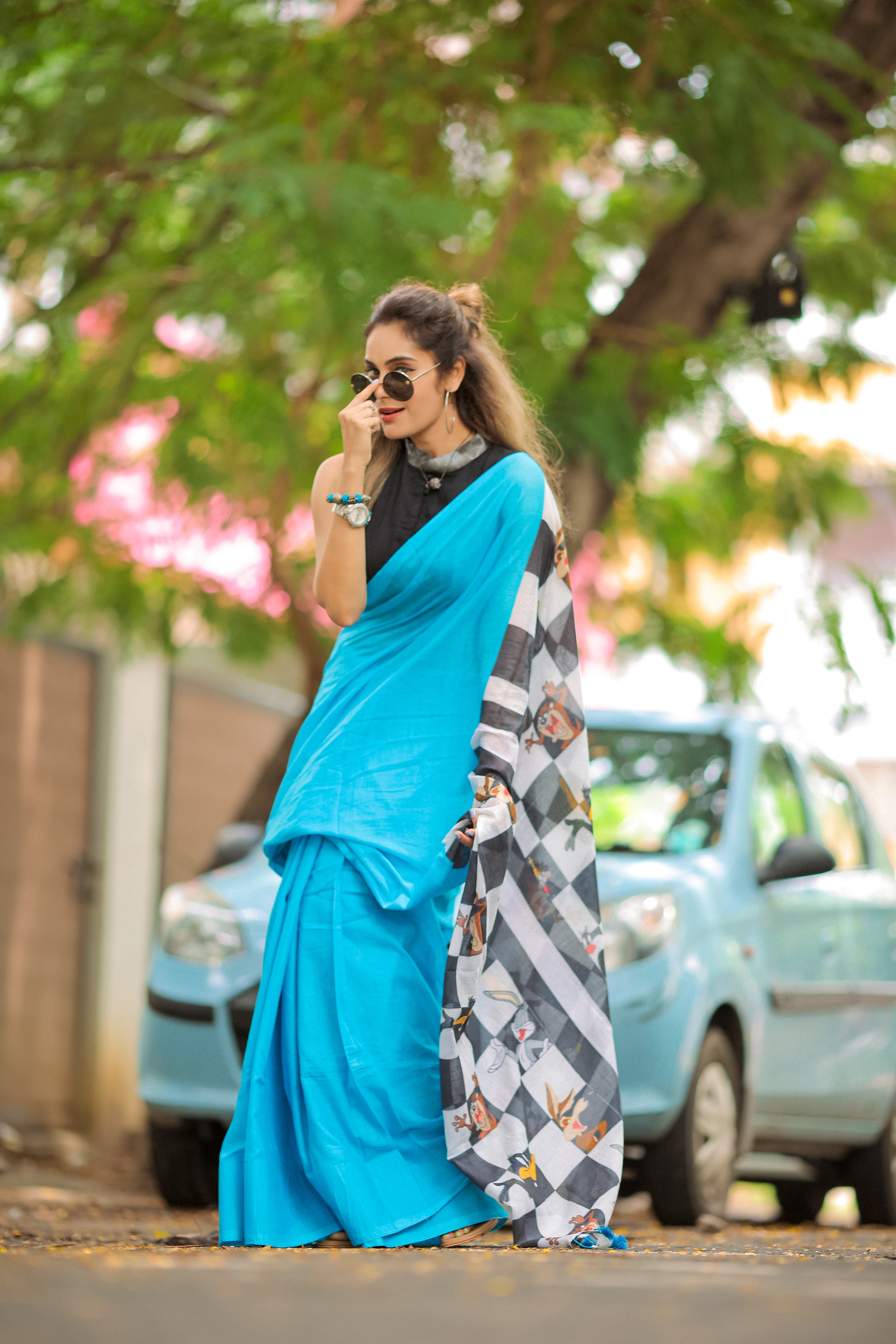 Whimsical Wings (Mul Mul Printed Sarees)