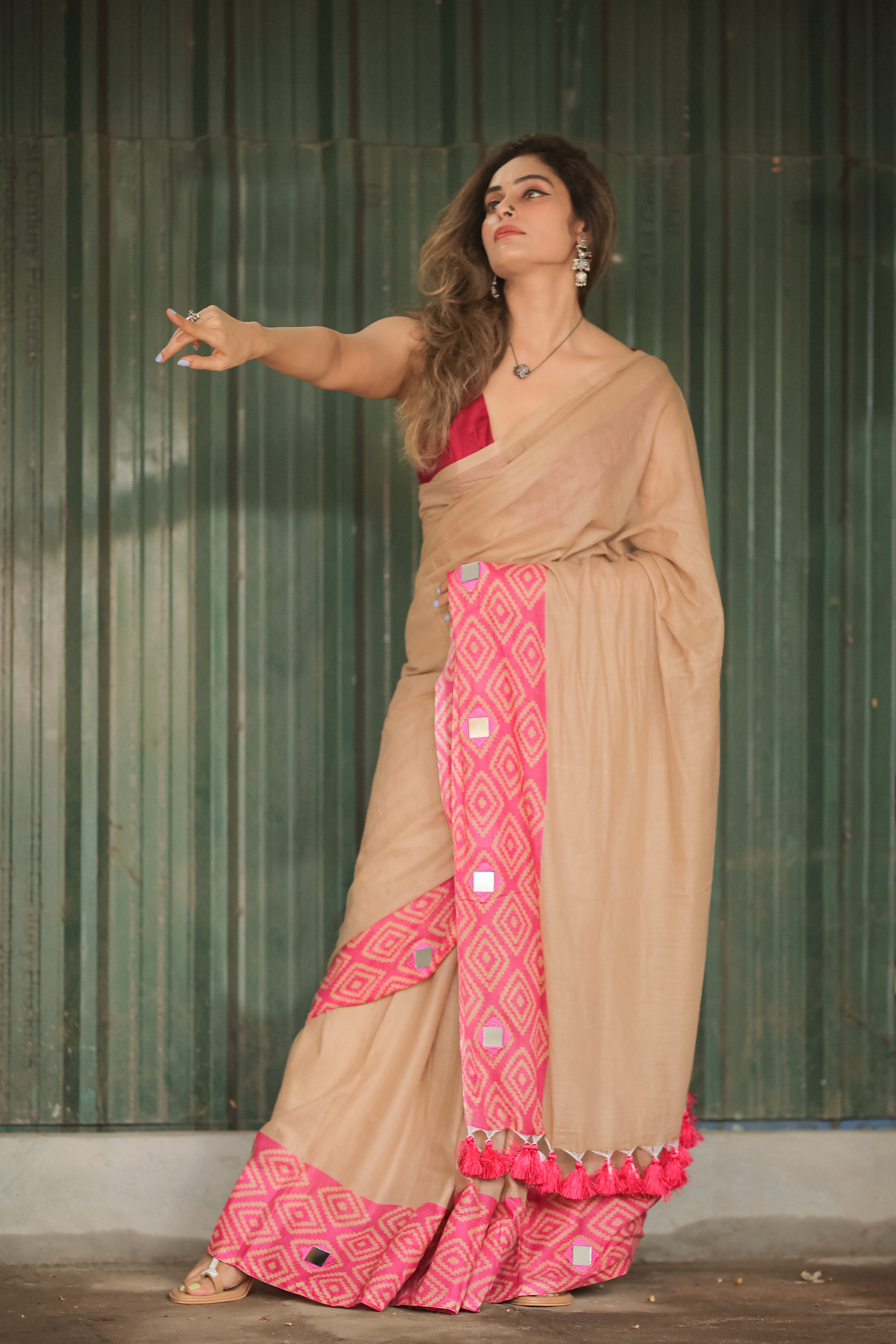 Butterfly Radiance (Mul Mul Printed Sarees)