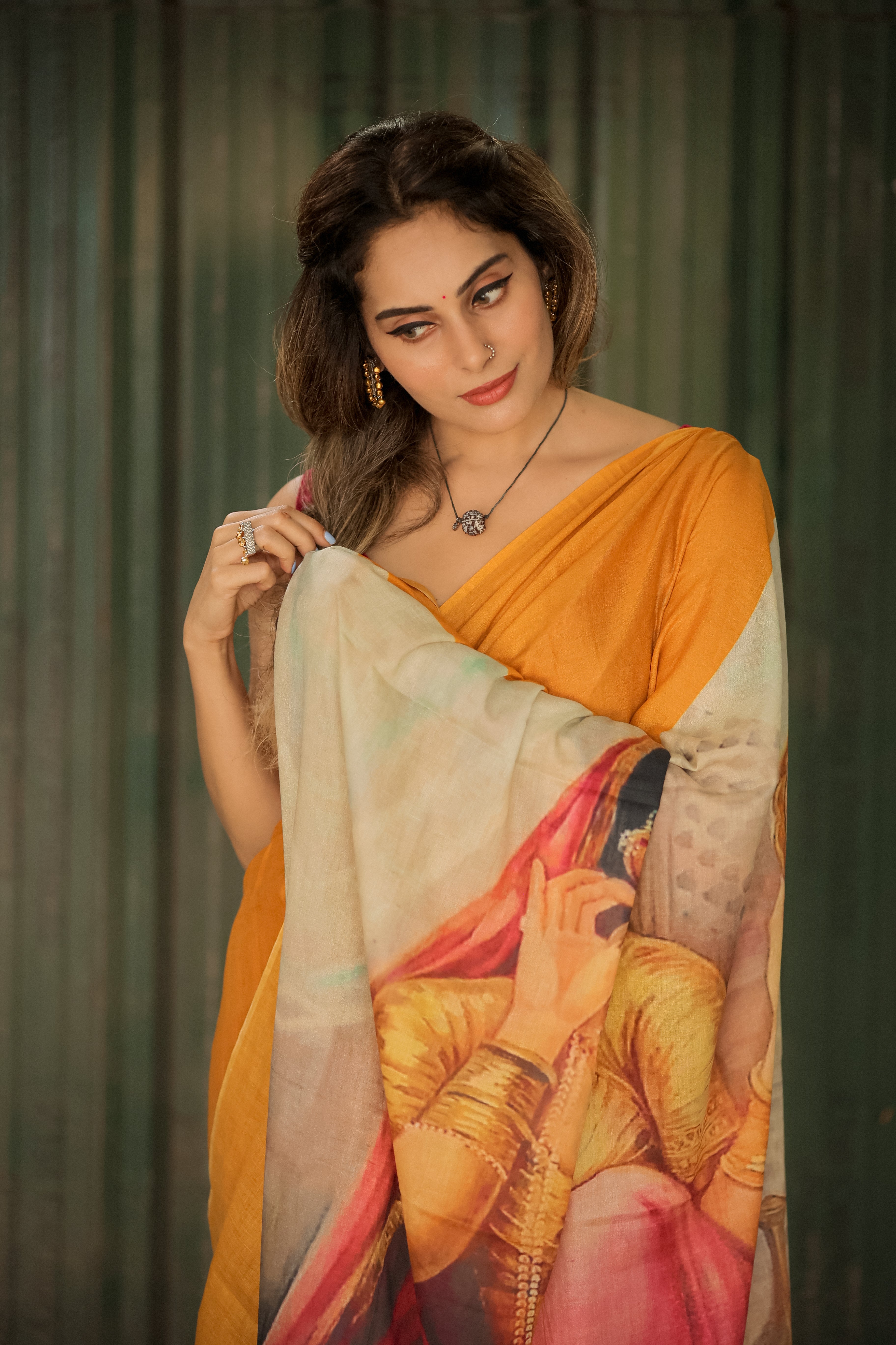 Monarch Grace (Mul Mul Printed Sarees)