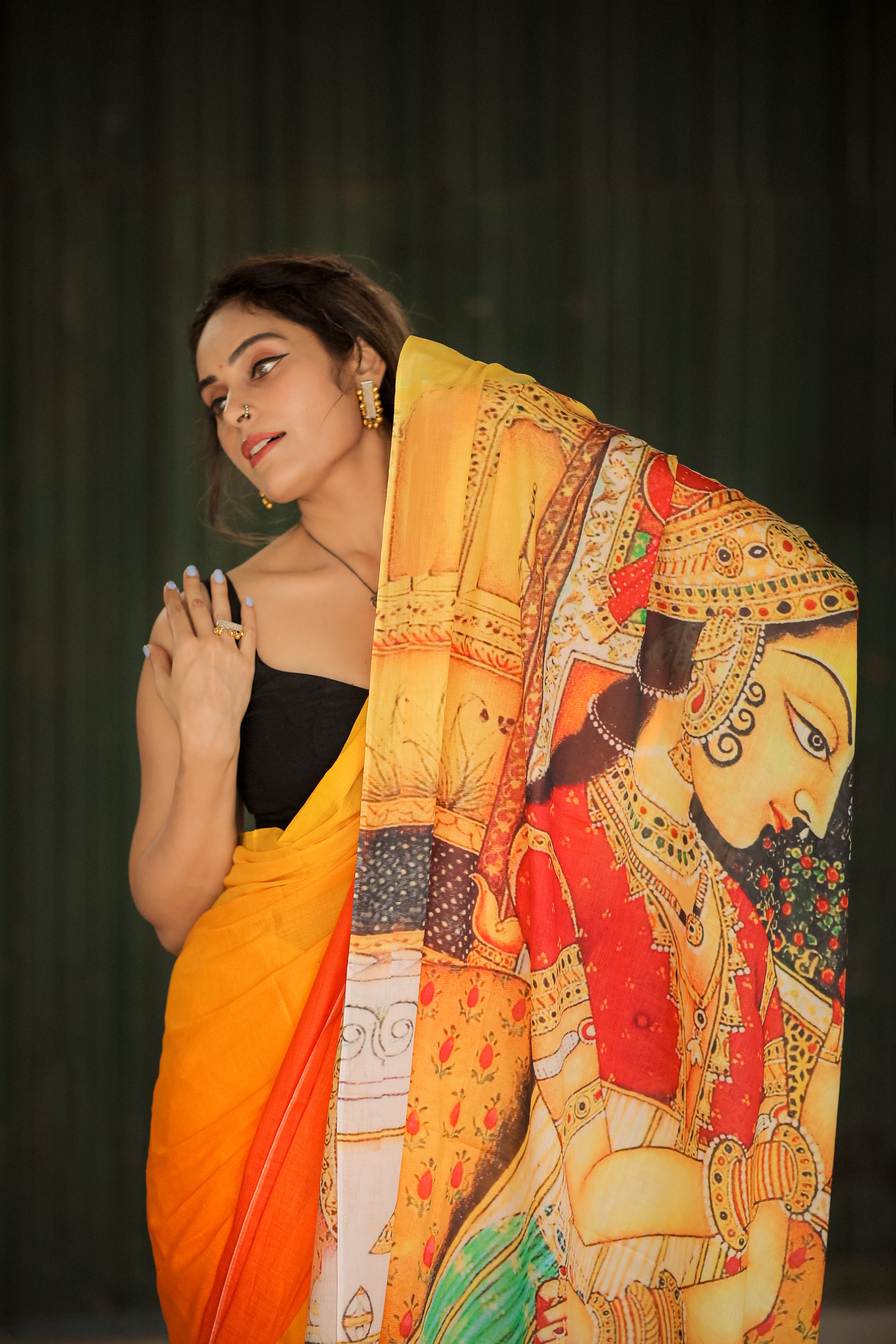 Fluttering Charm (Mul Mul Printed Sarees)