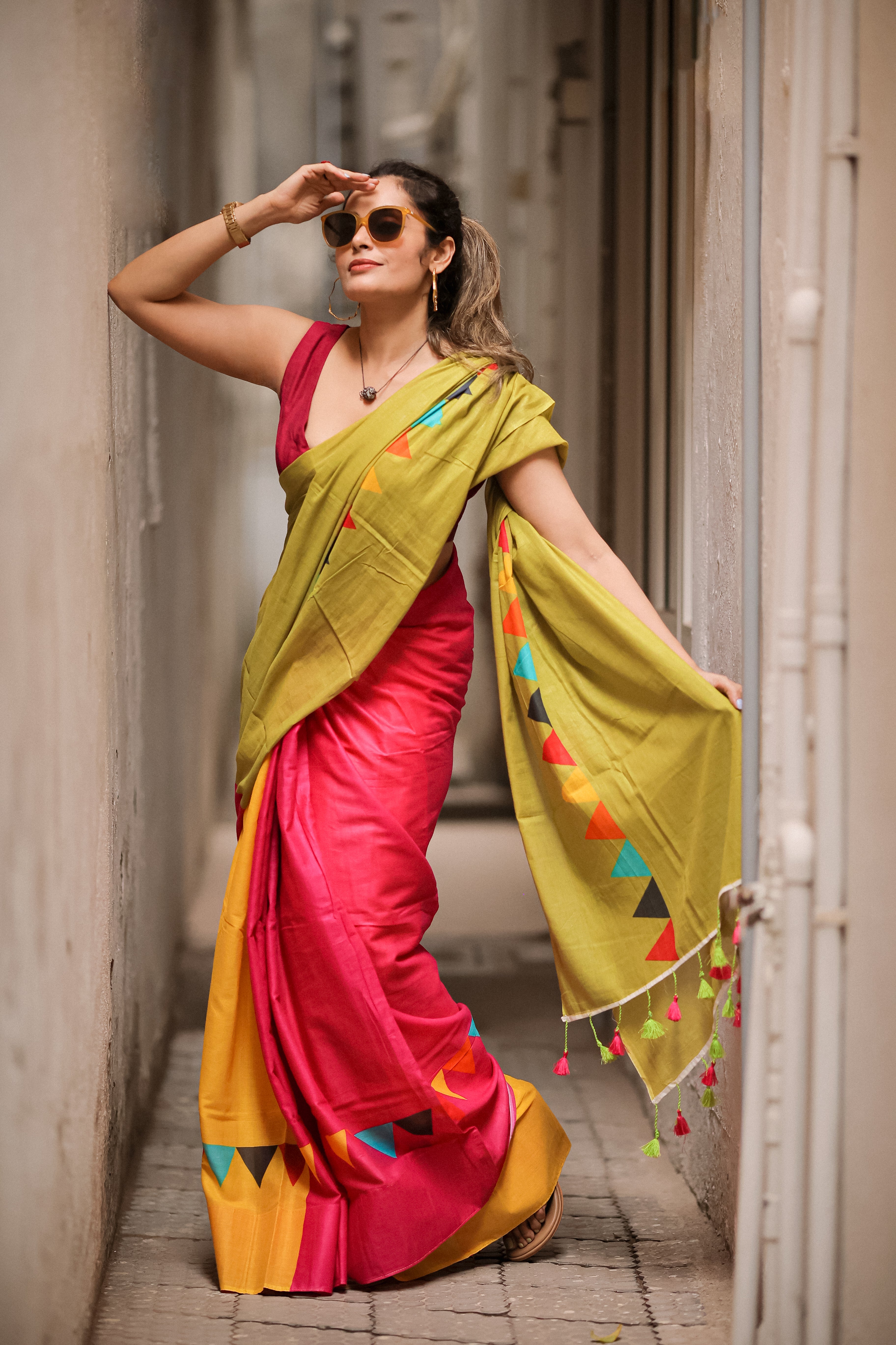 Garden Butterfly (Mul Mul Printed Sarees)