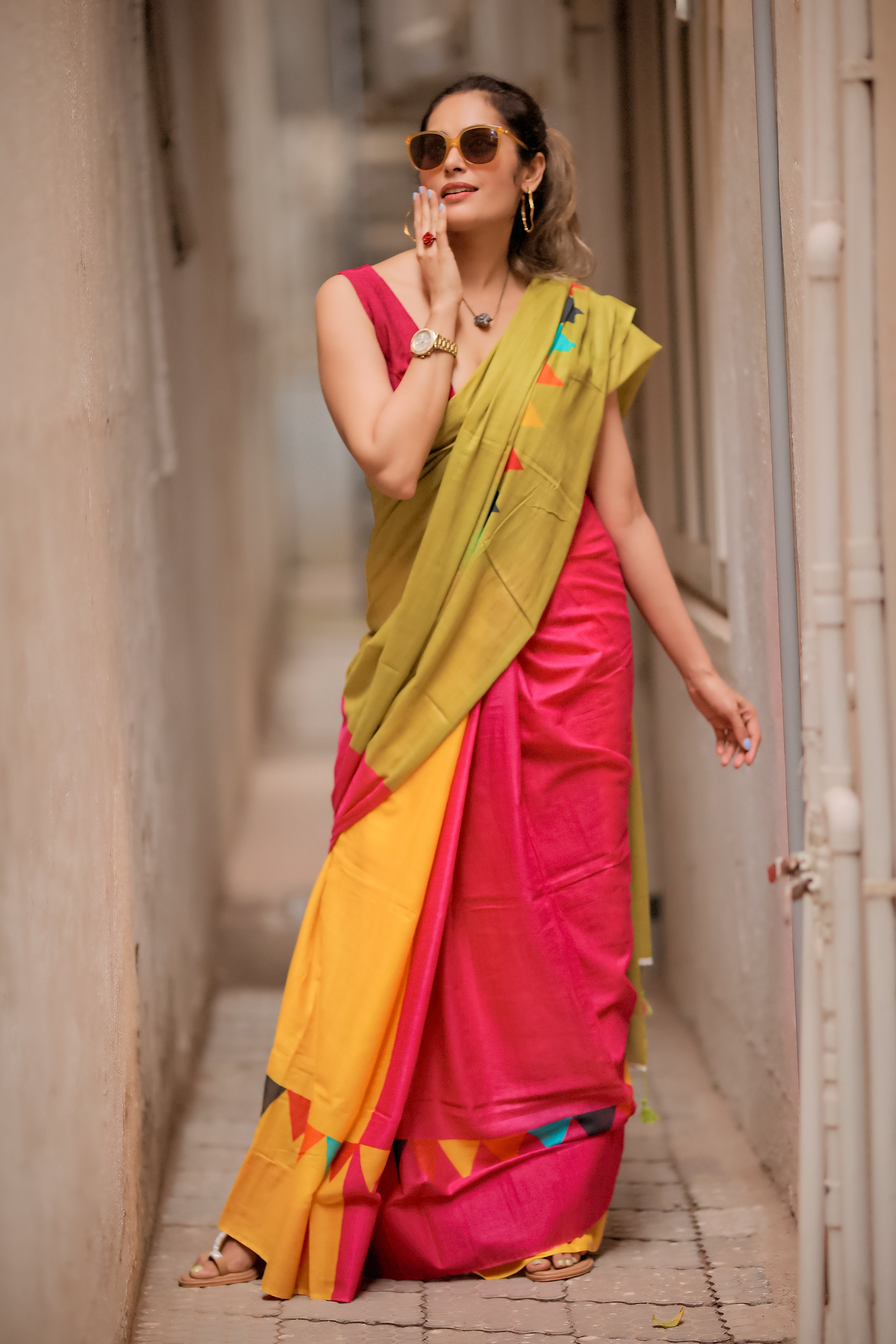 Garden Butterfly (Mul Mul Printed Sarees)