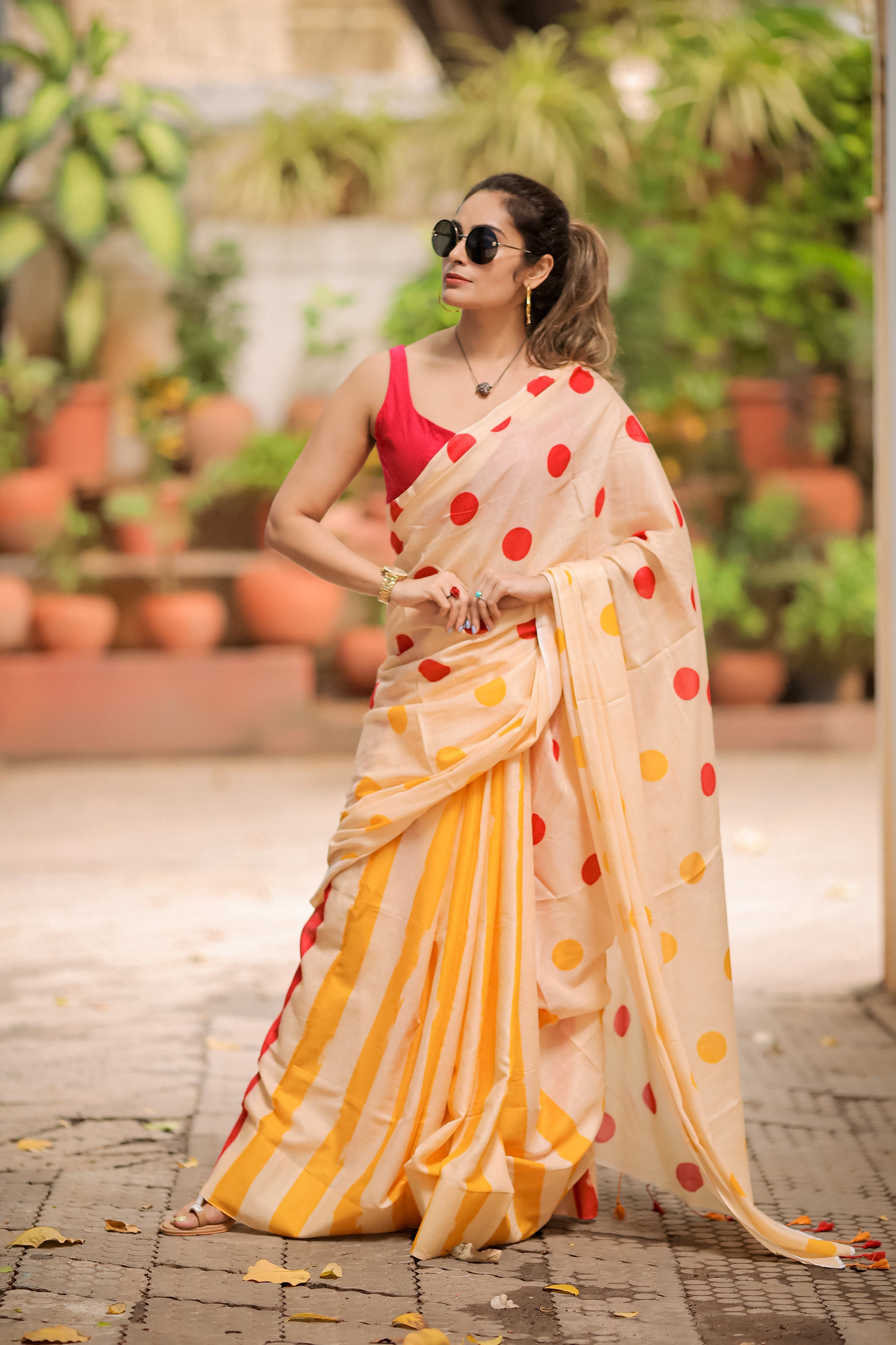 Enchanted Wings (Mul Mul Printed Sarees)