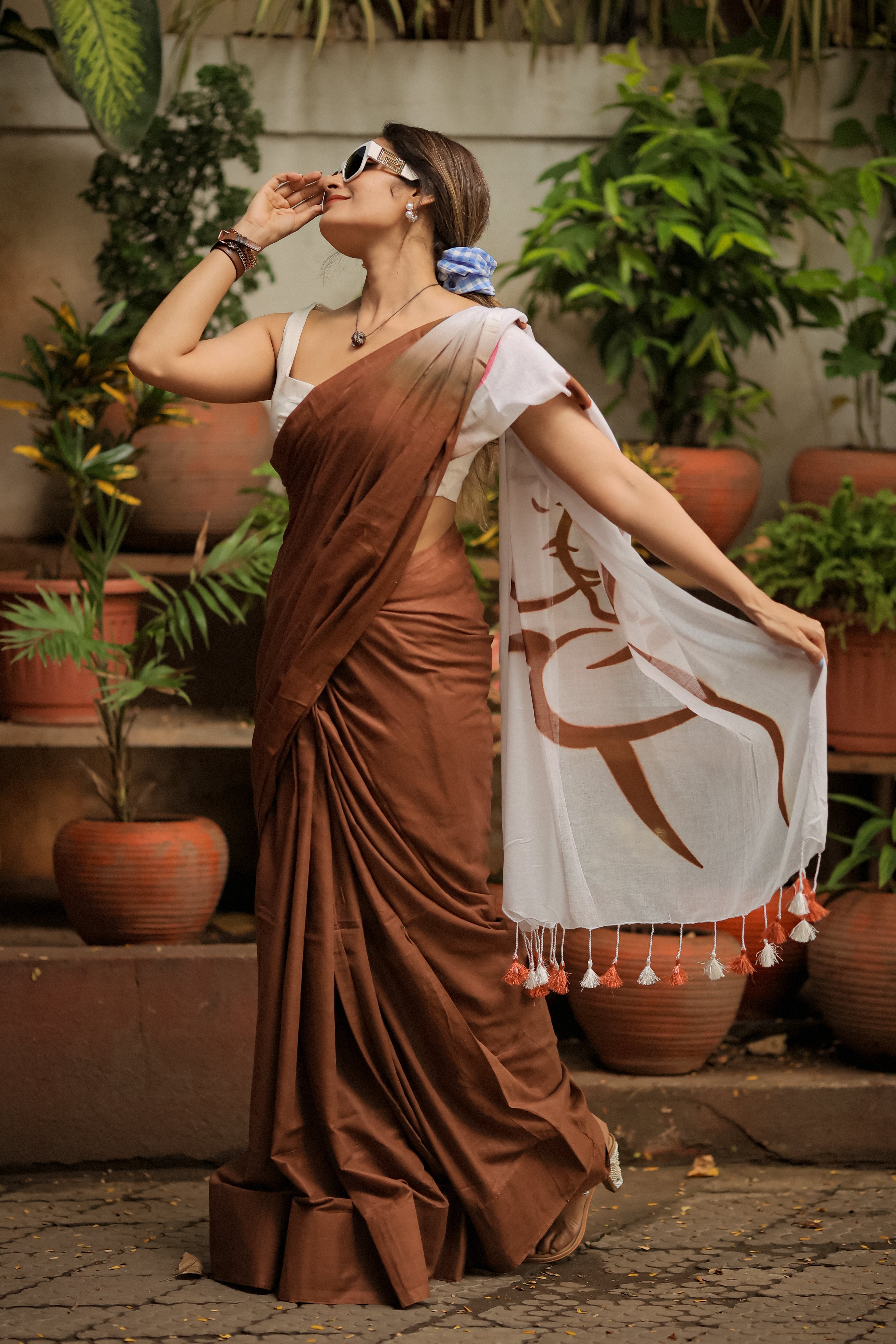 Velvet Flutter (Mul Mul Printed Sarees)