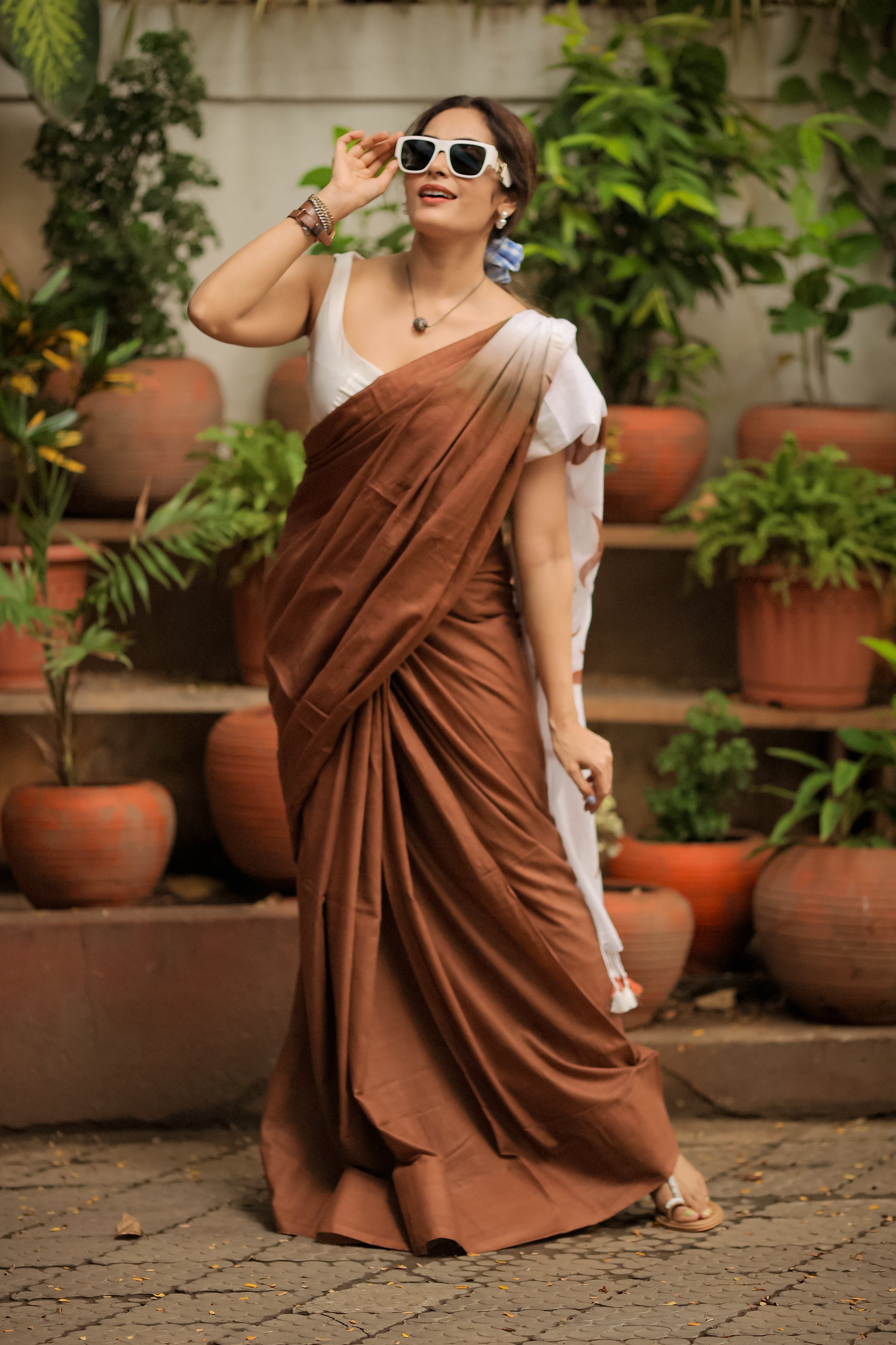 Velvet Flutter (Mul Mul Printed Sarees)