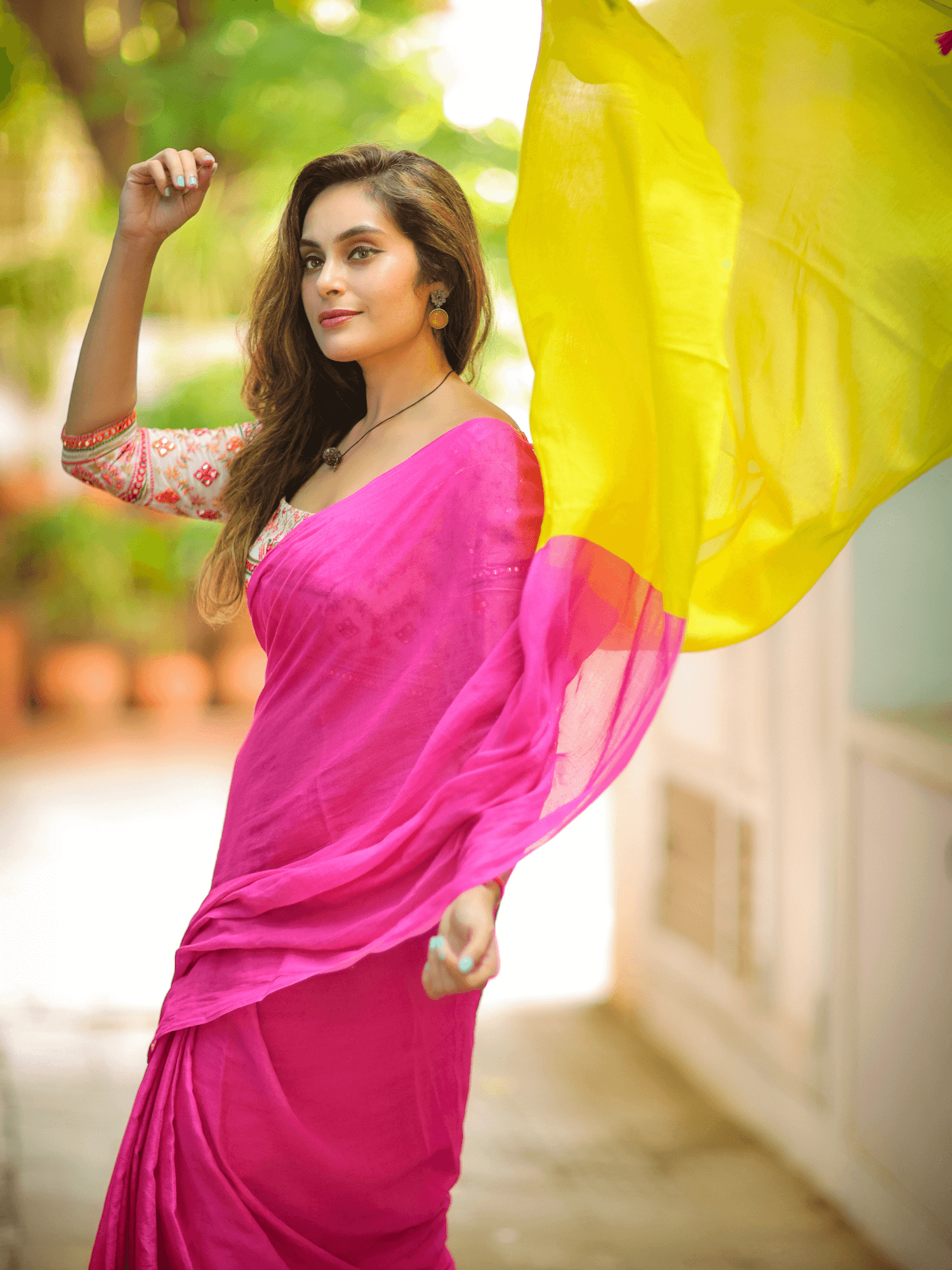 Buy Hot Pink Banarasi Silk Saree online-Karagiri – Karagiri Global