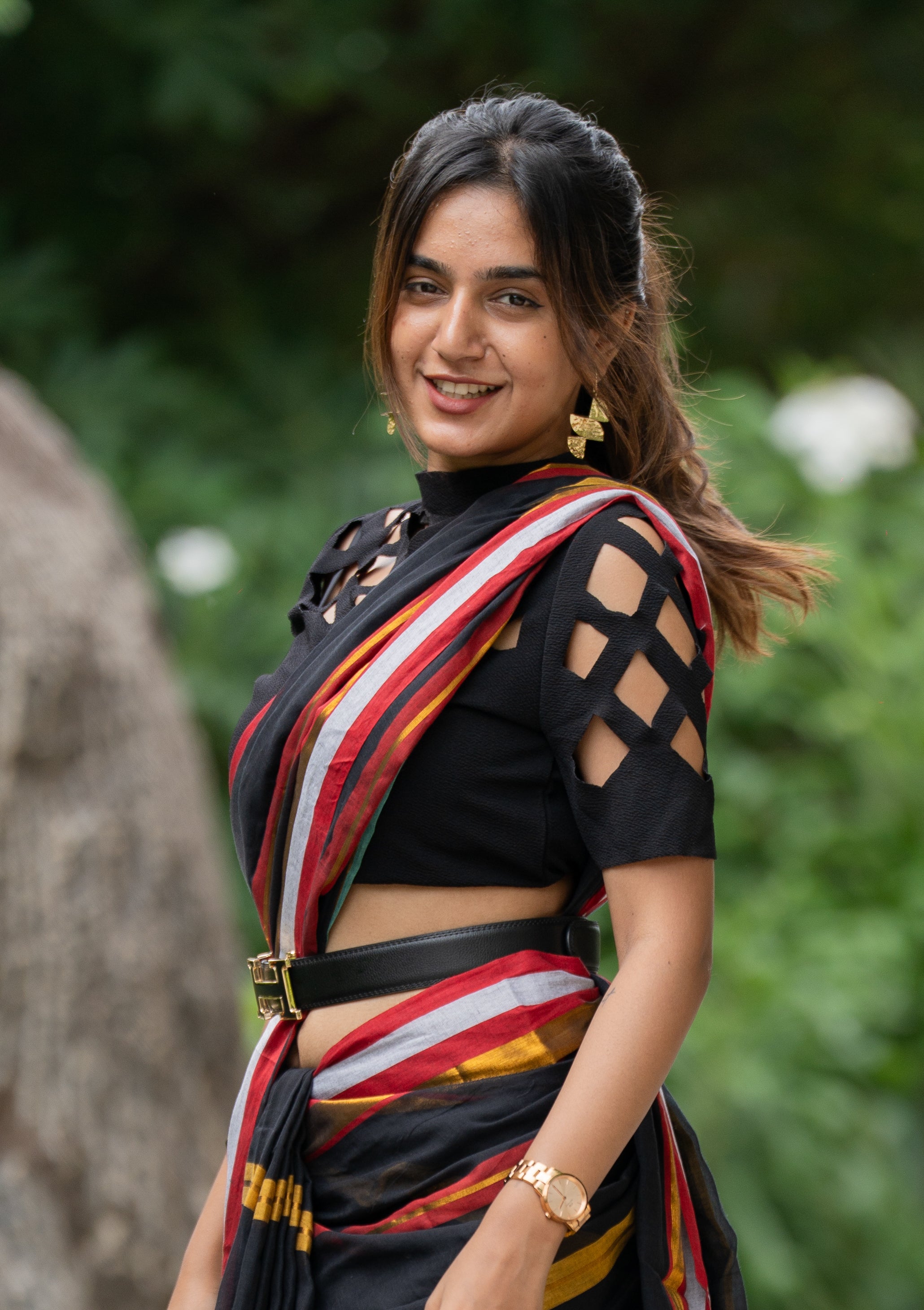 Midnight Riot (Mul Cotton Saree)
