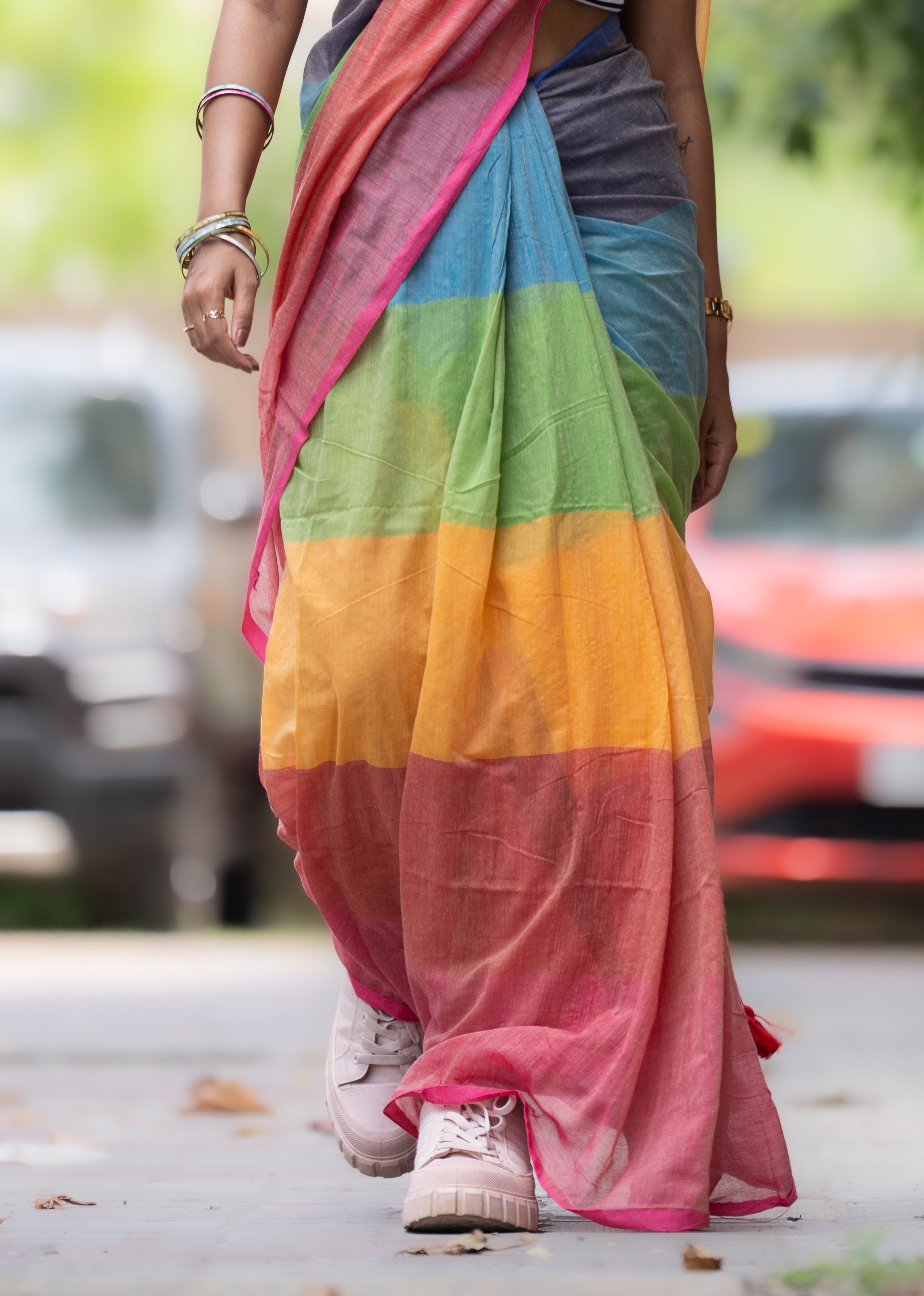Sunburst Saga (Mul Cotton Saree)