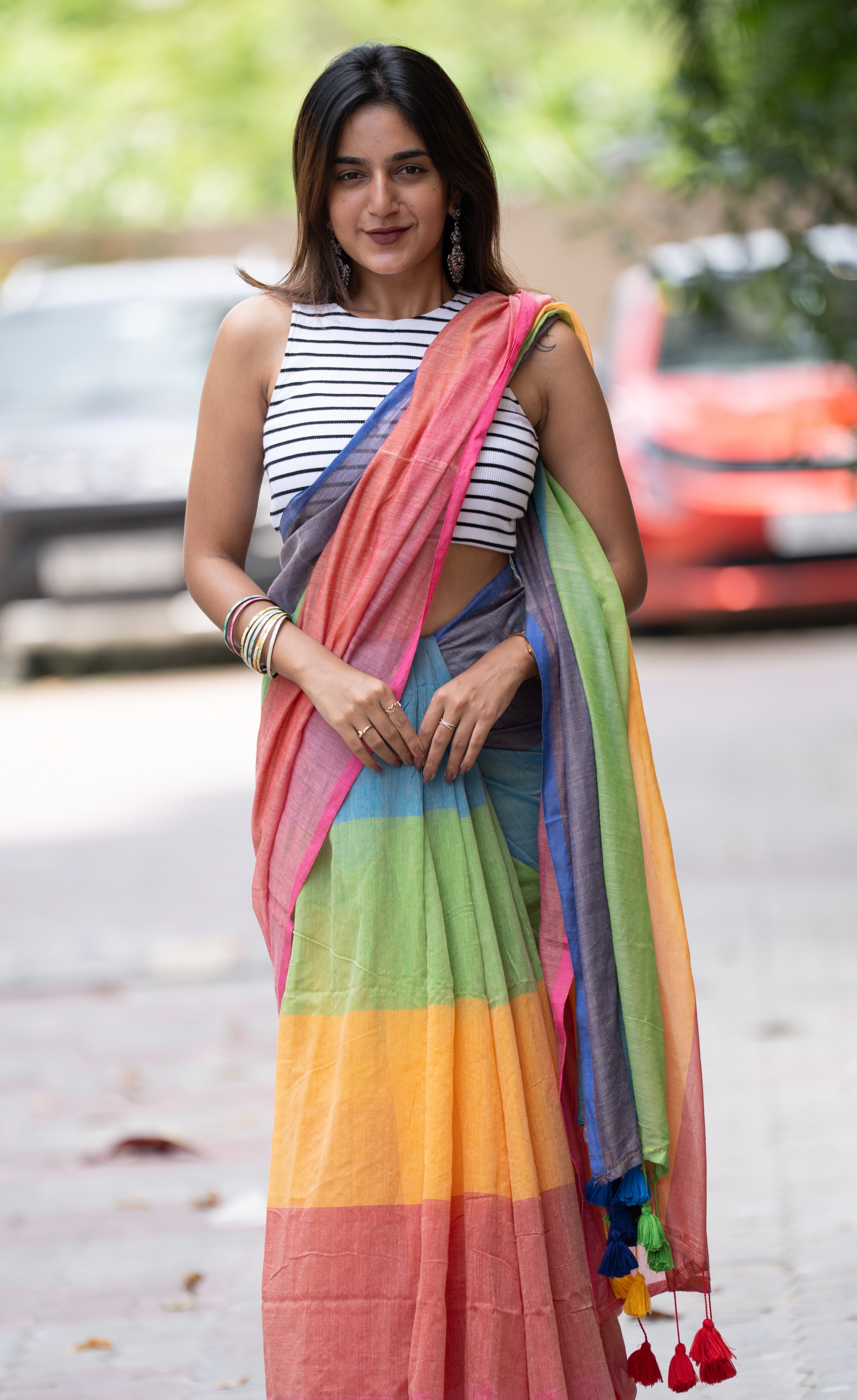 Sunburst Saga (Mul Cotton Saree)