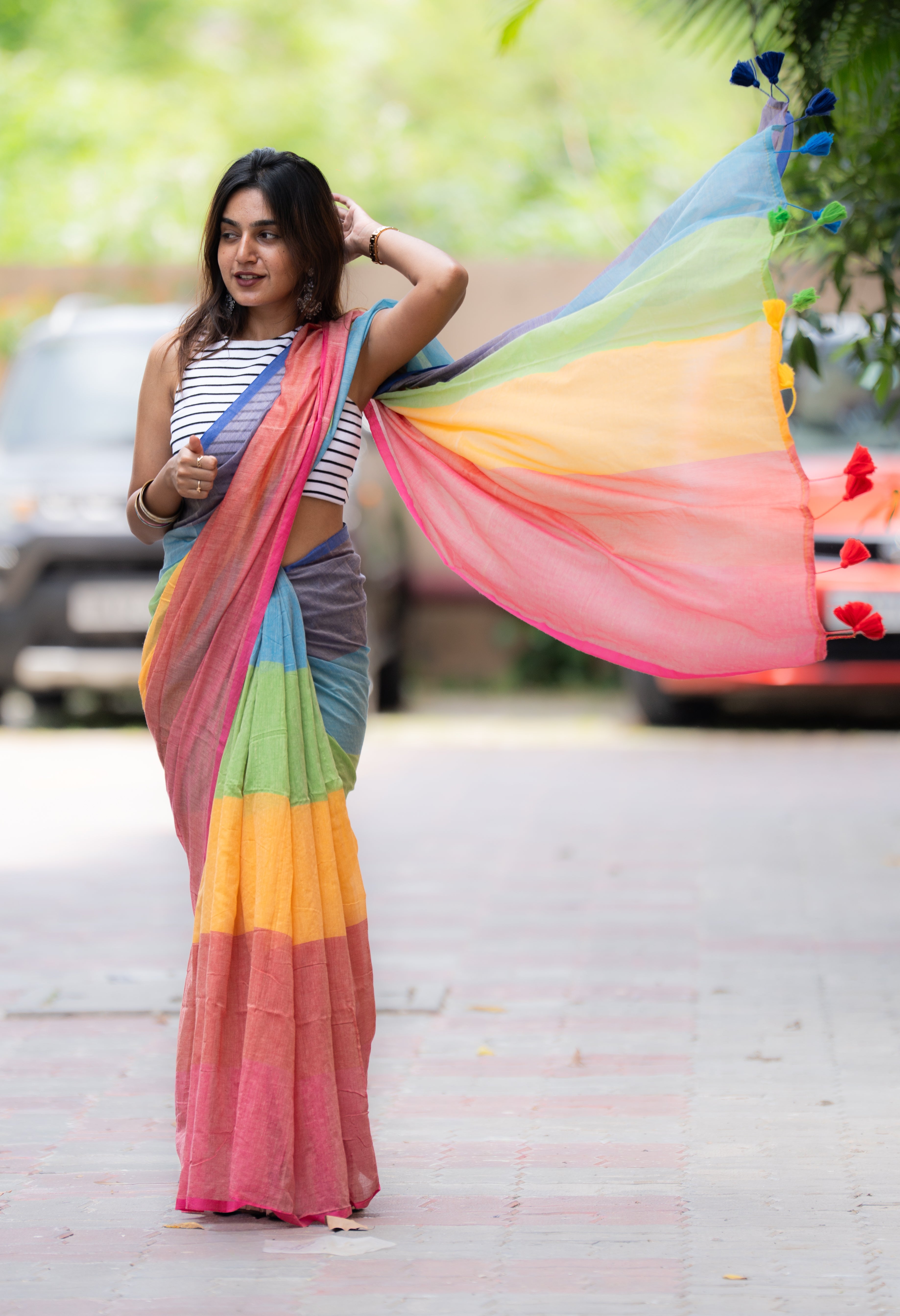 Sunburst Saga (Mul Cotton Saree)