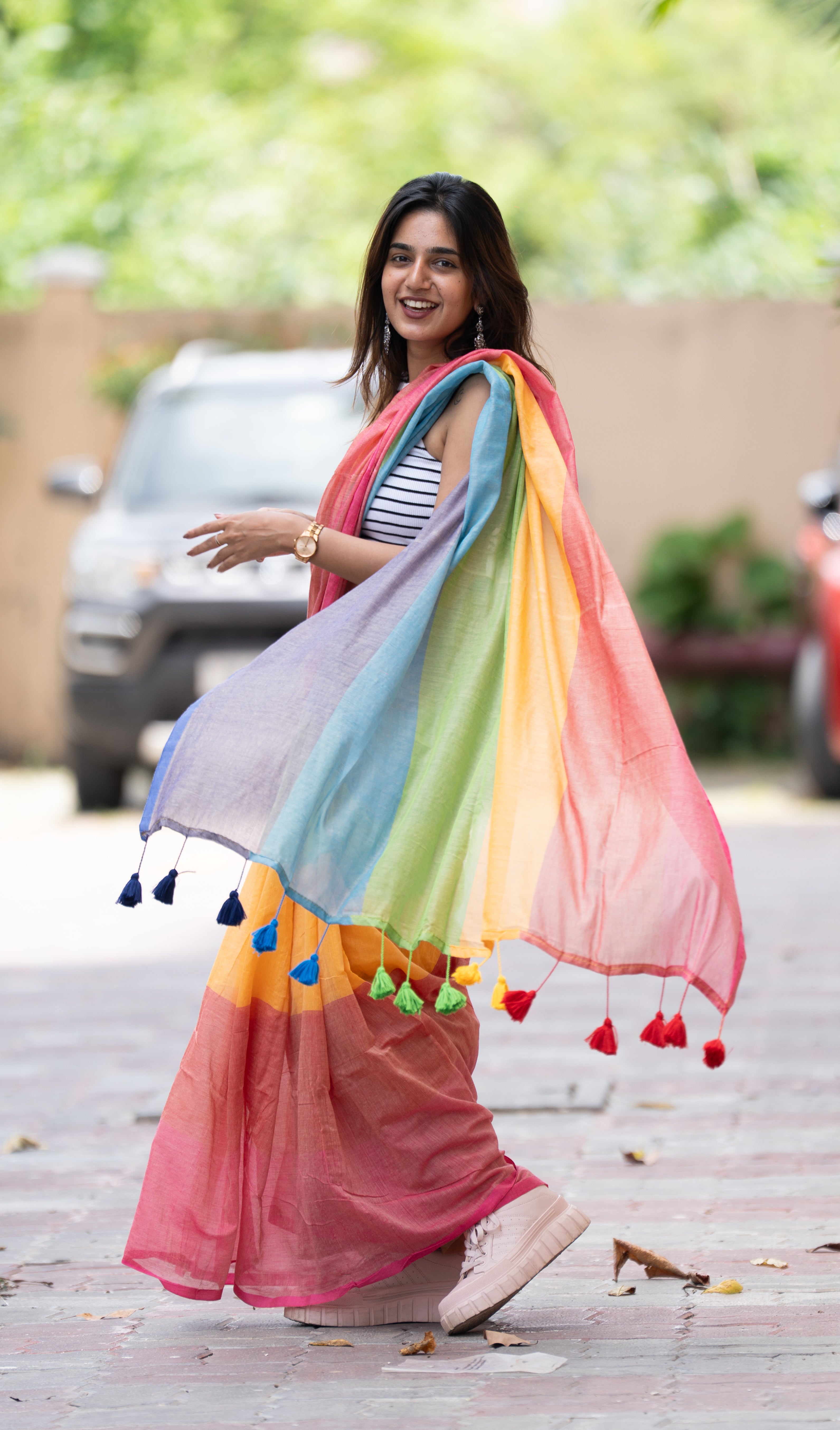 Sunburst Saga (Mul Cotton Saree)