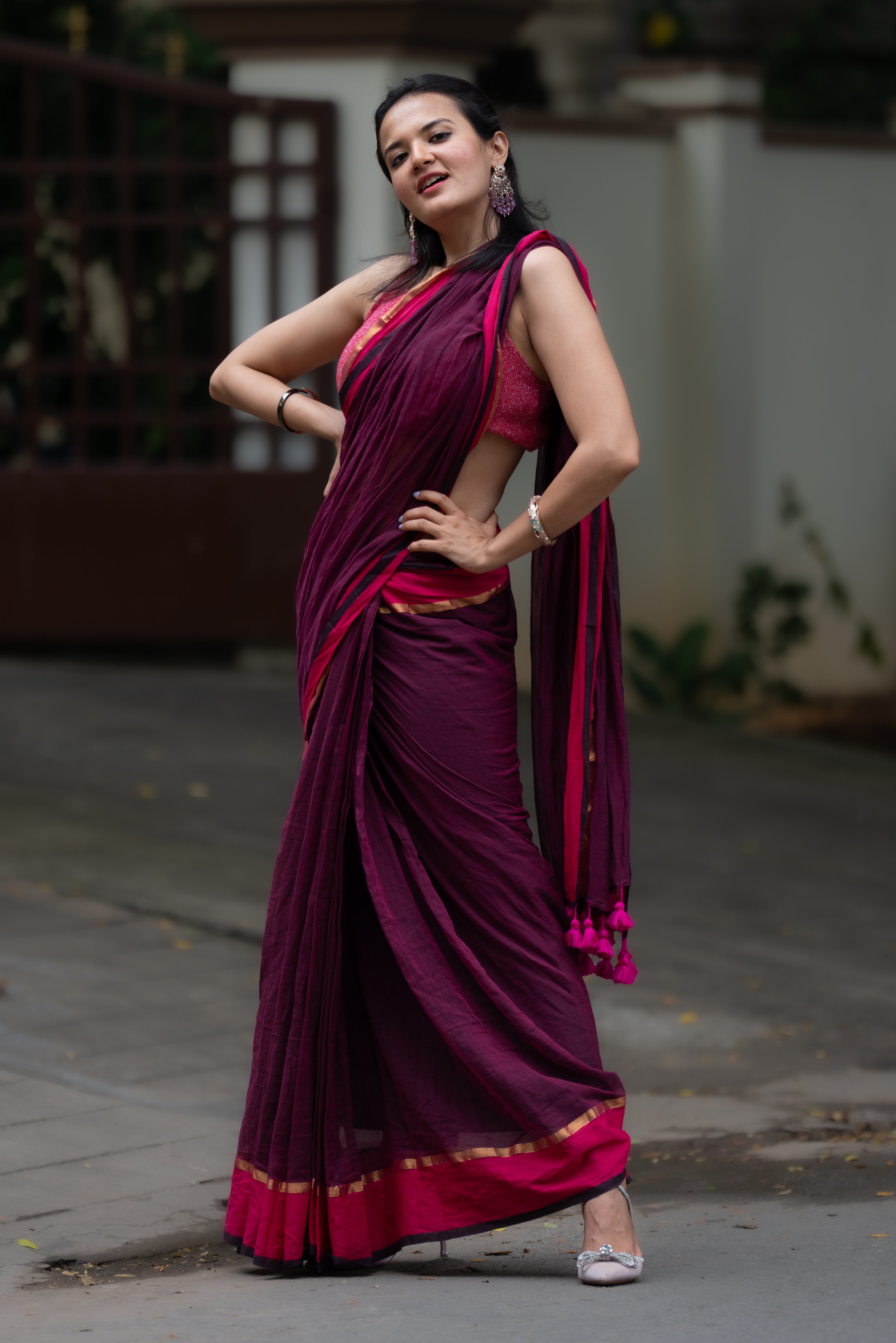 Mehroonika (Mul Mul Cotton Saree)