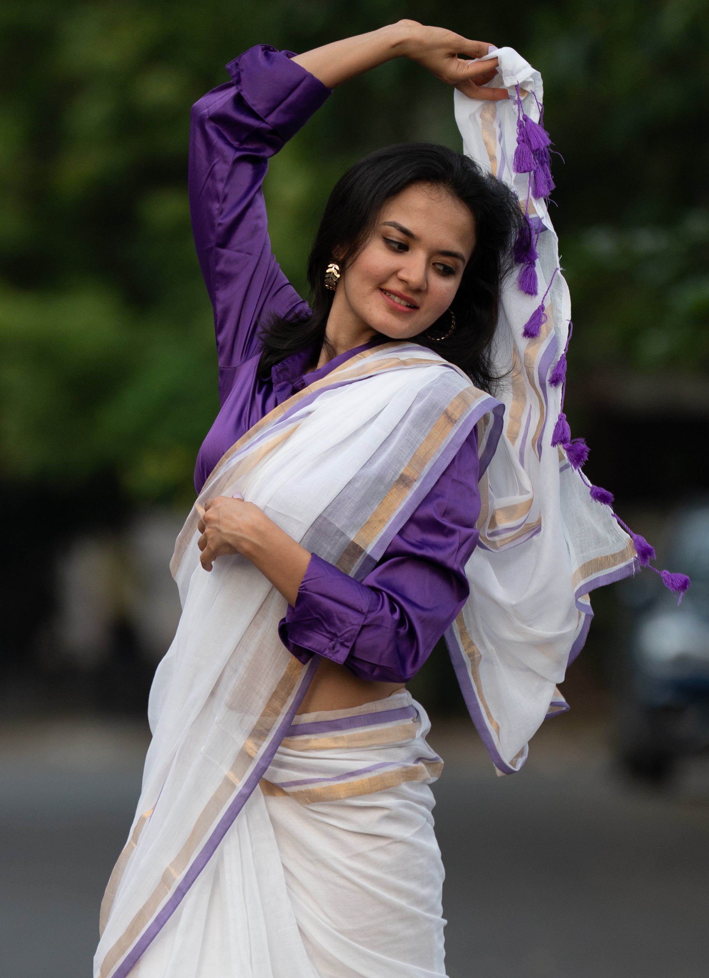 Shwetambara (Mul Mul Cotton Saree)