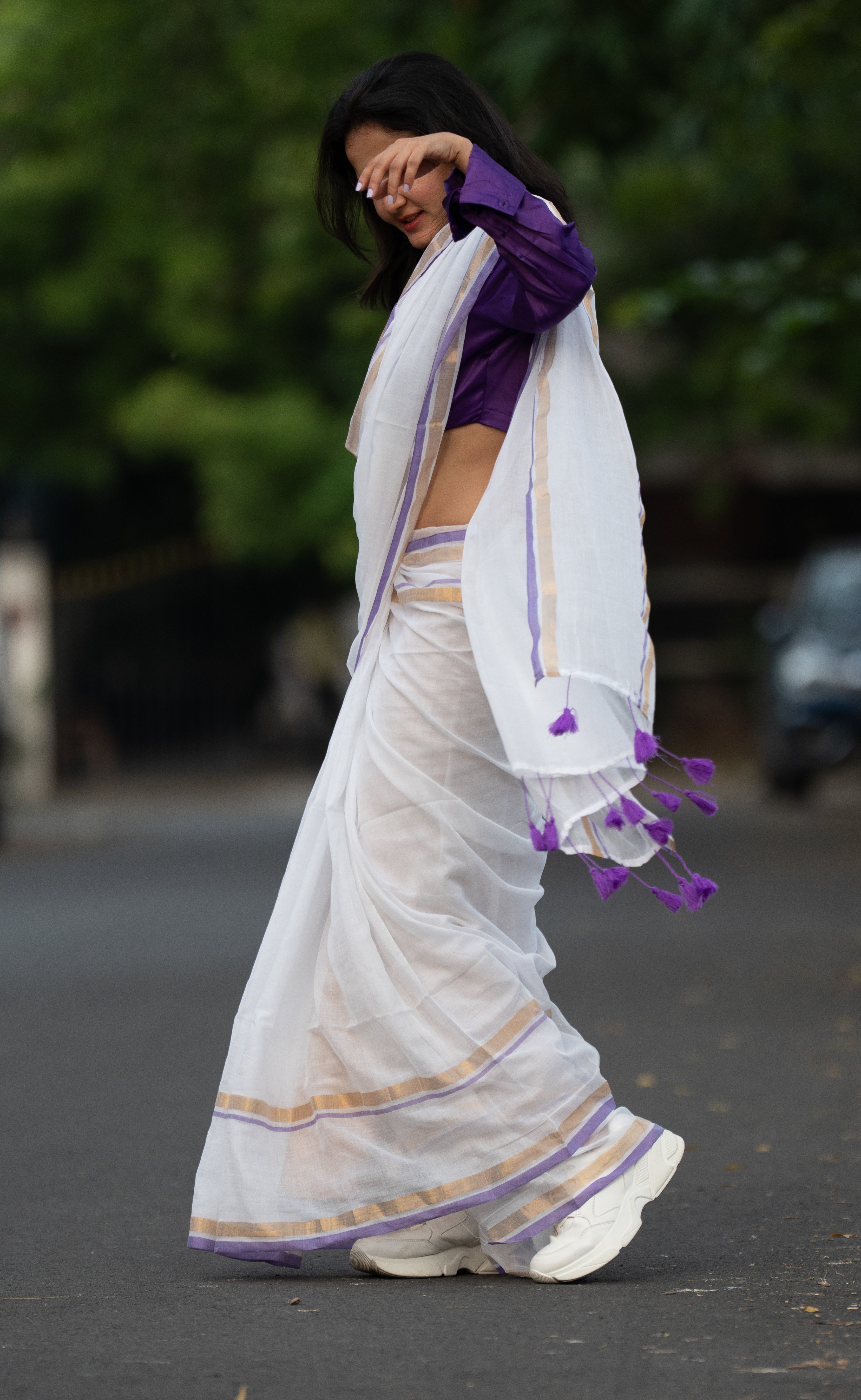 Shwetambara (Mul Mul Cotton Saree)