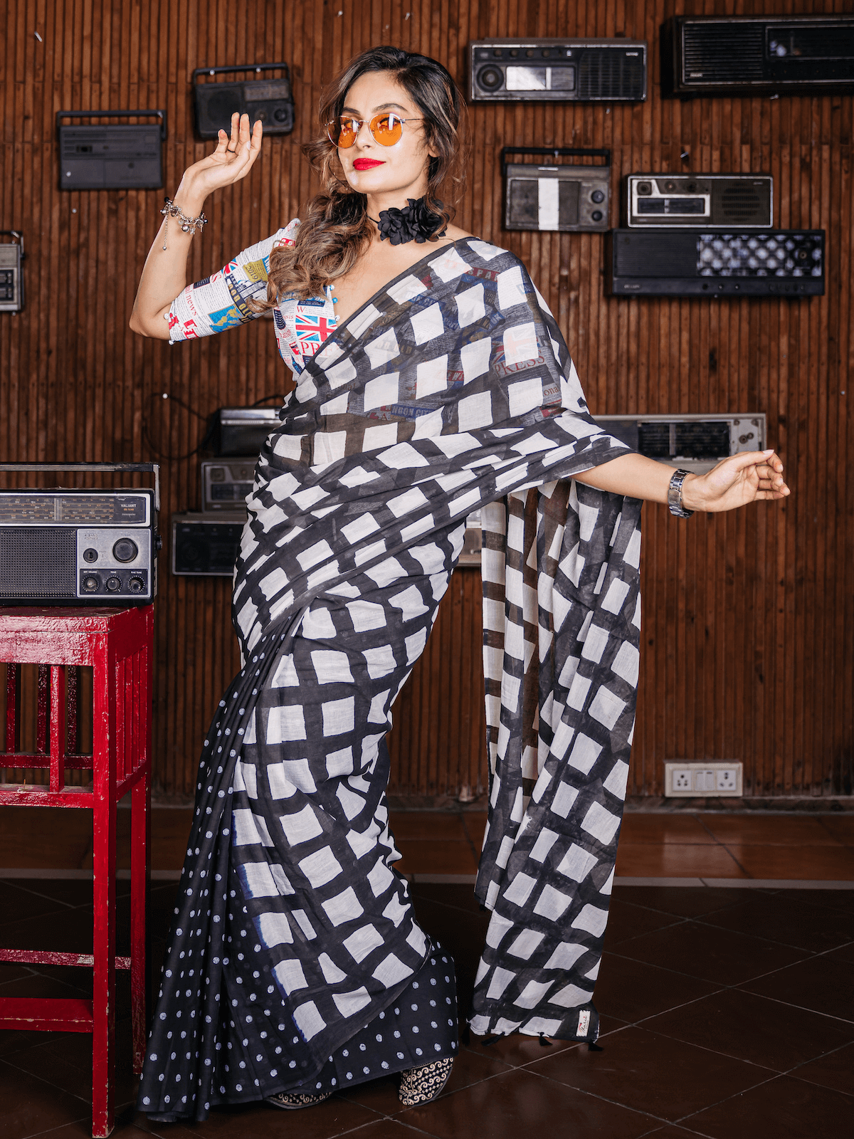 Shatranj Ki Rani Saree (Check Mate)