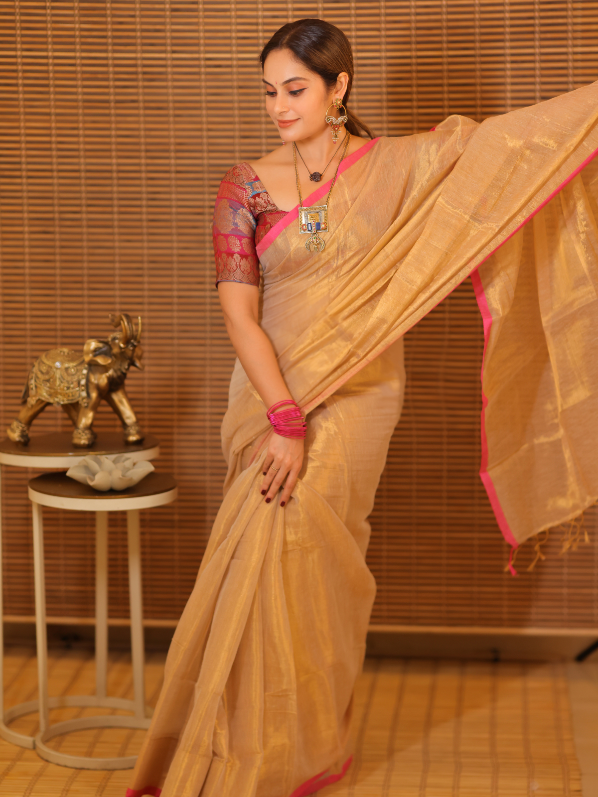 Swarna Kanak (Tissue Mul Saree)