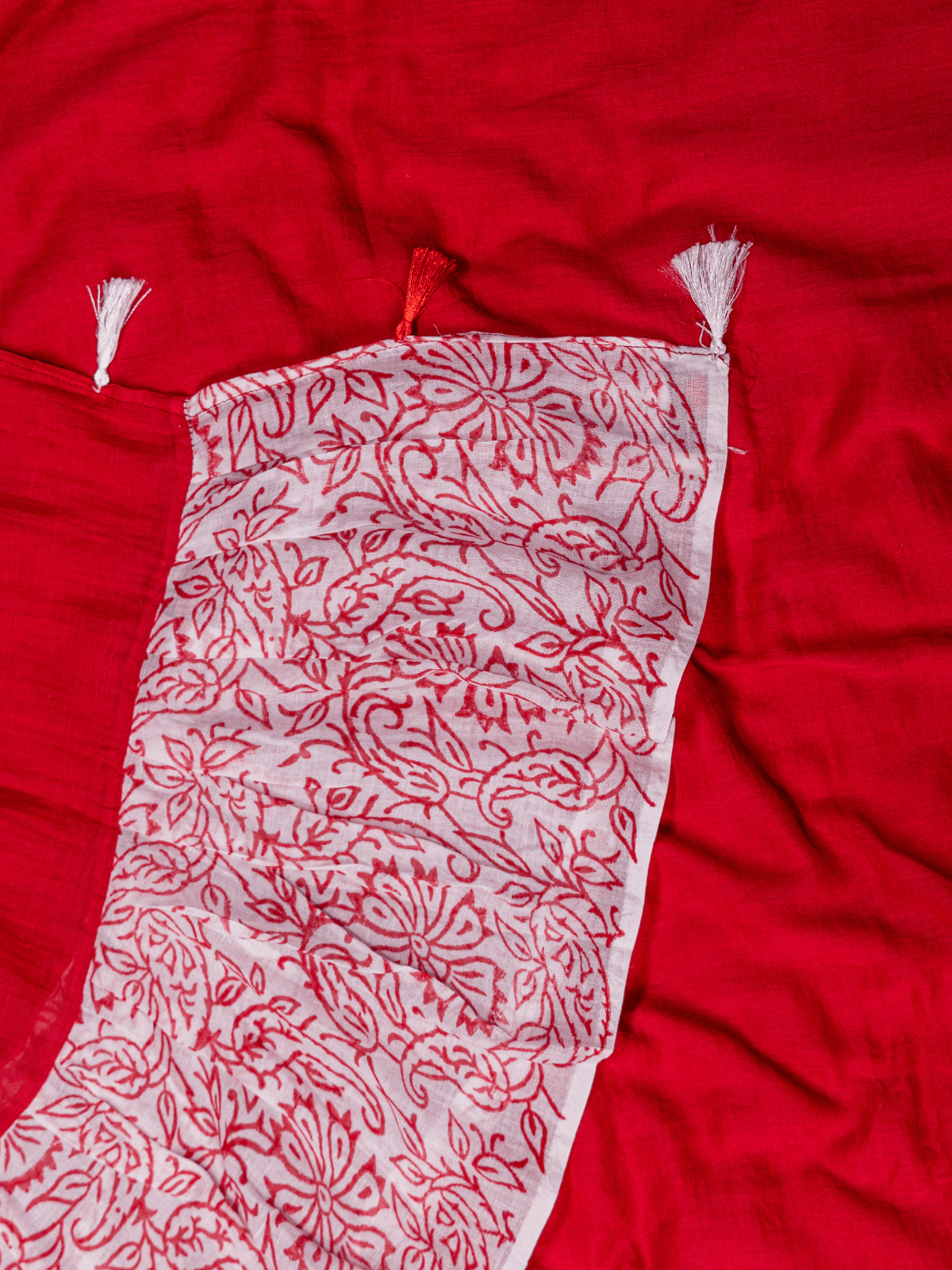 Laal Salaam Saree (Crimson Embrace)